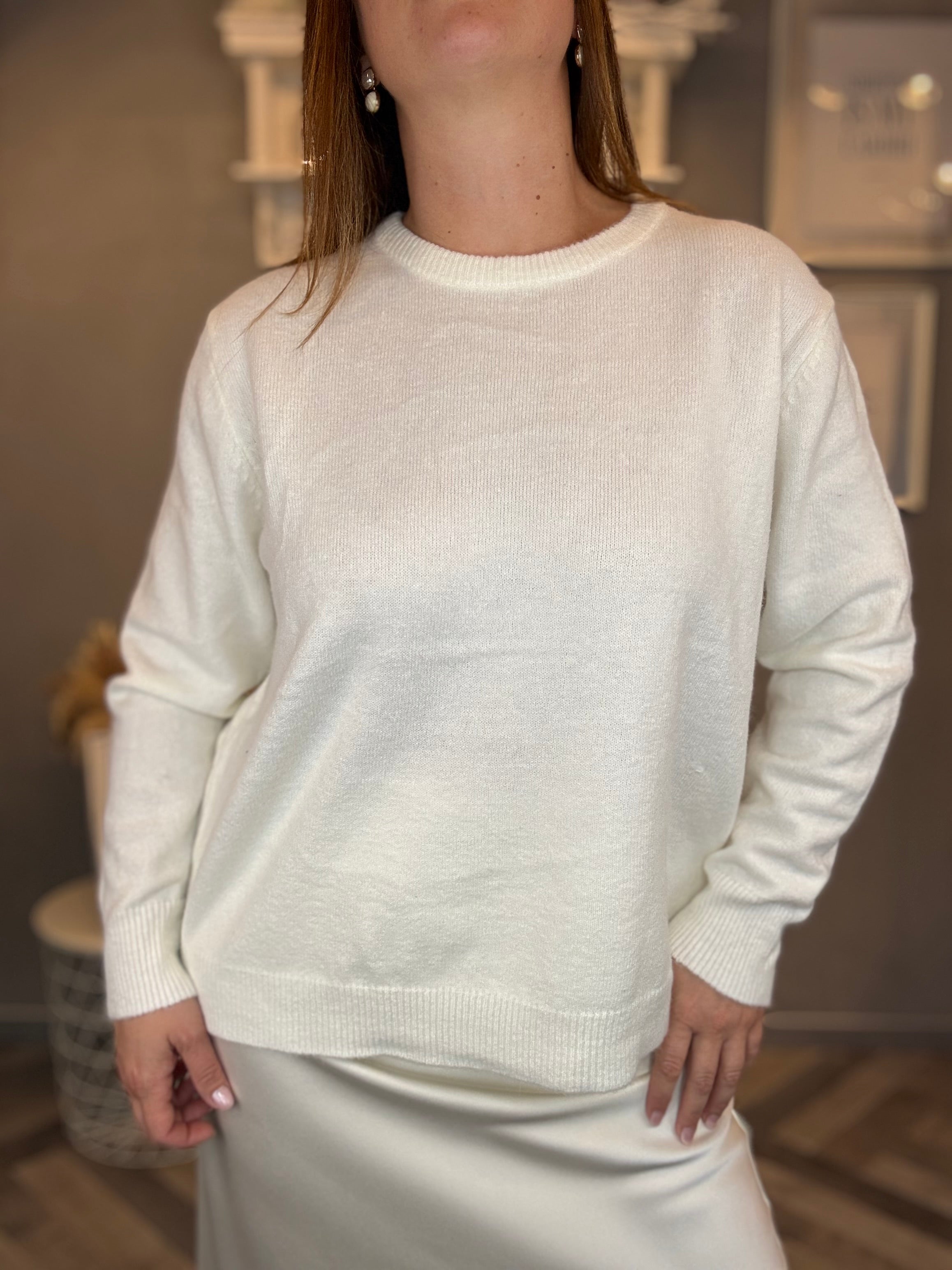 Maglioncino basic panna