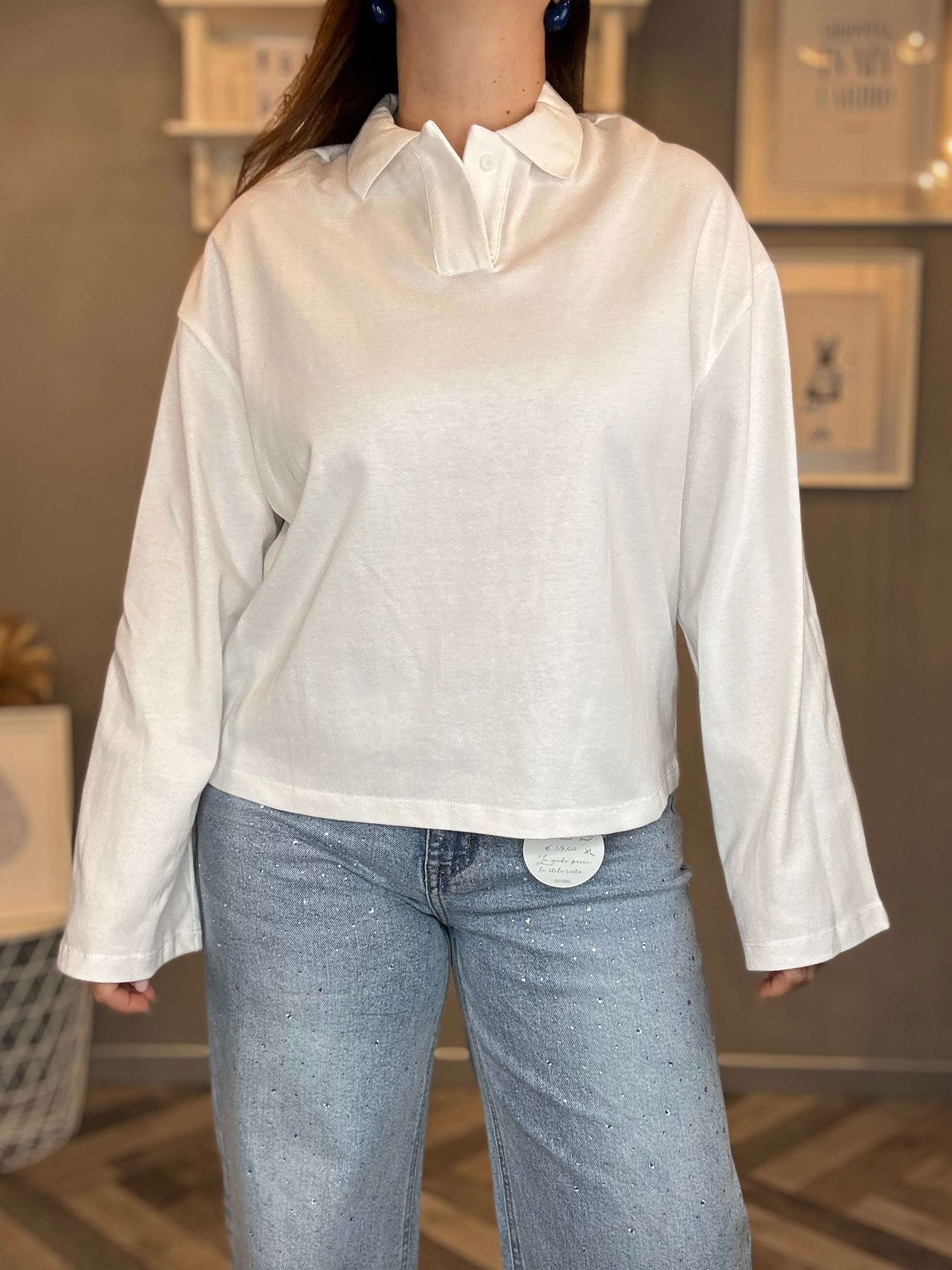 Lumina t-shirt polo a manica lunga