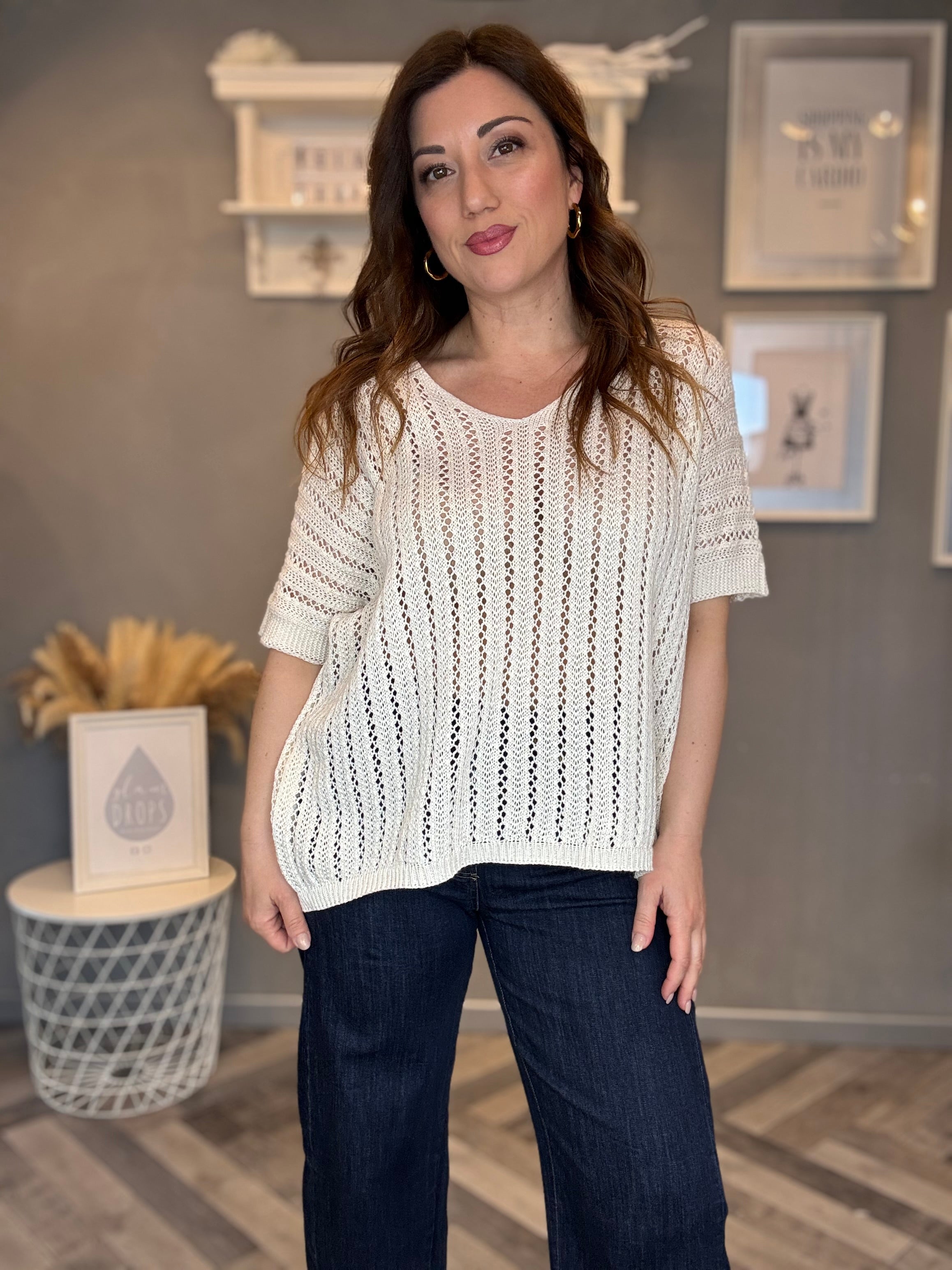 Maglia traforata soft cotton