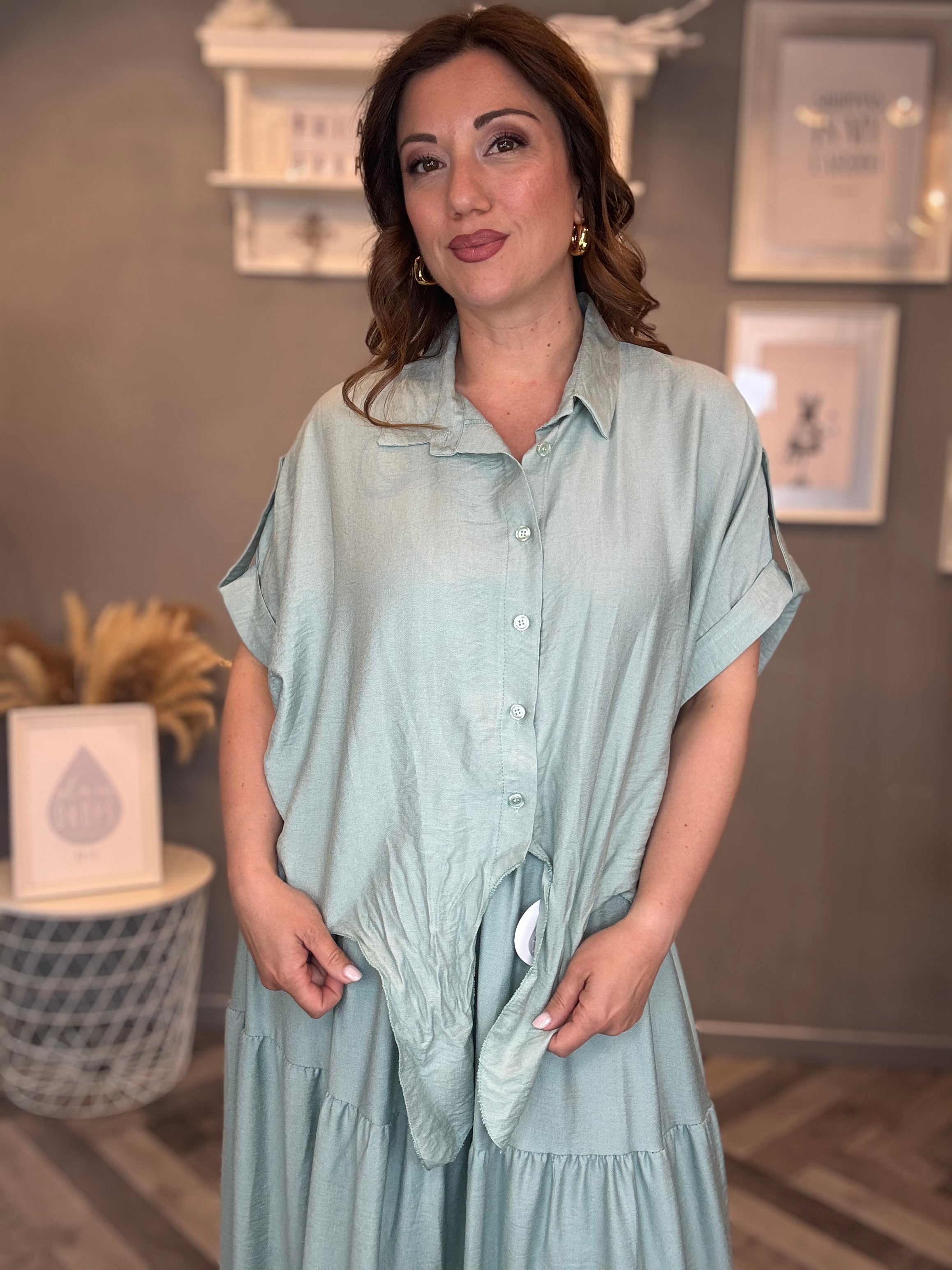 Camicia Nuance Verde acqua