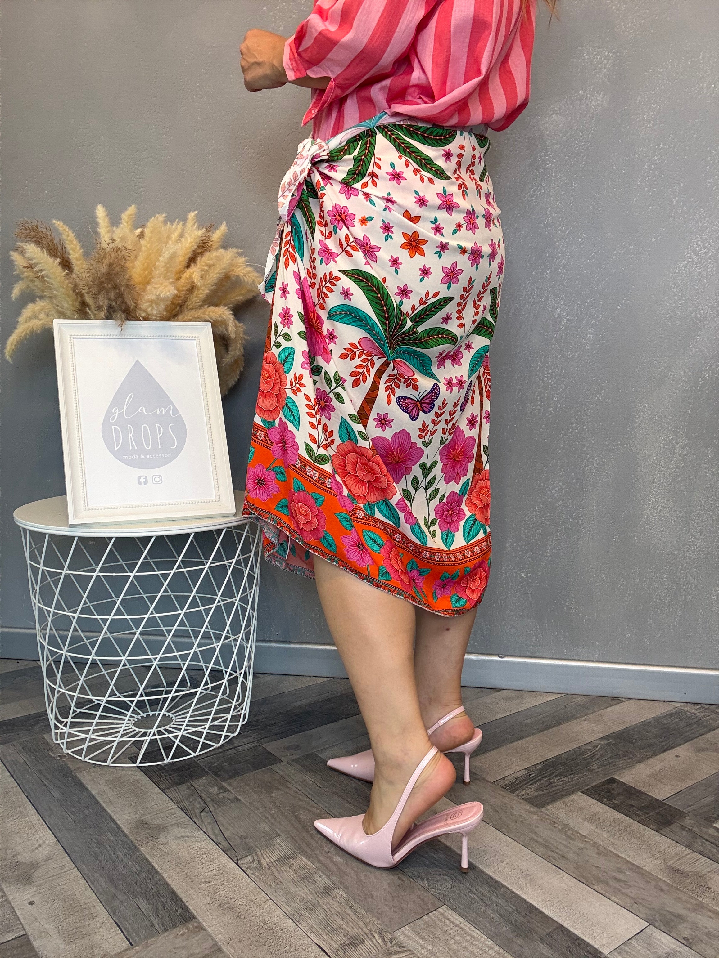 Gonna pareo Isla Bonita midi flower