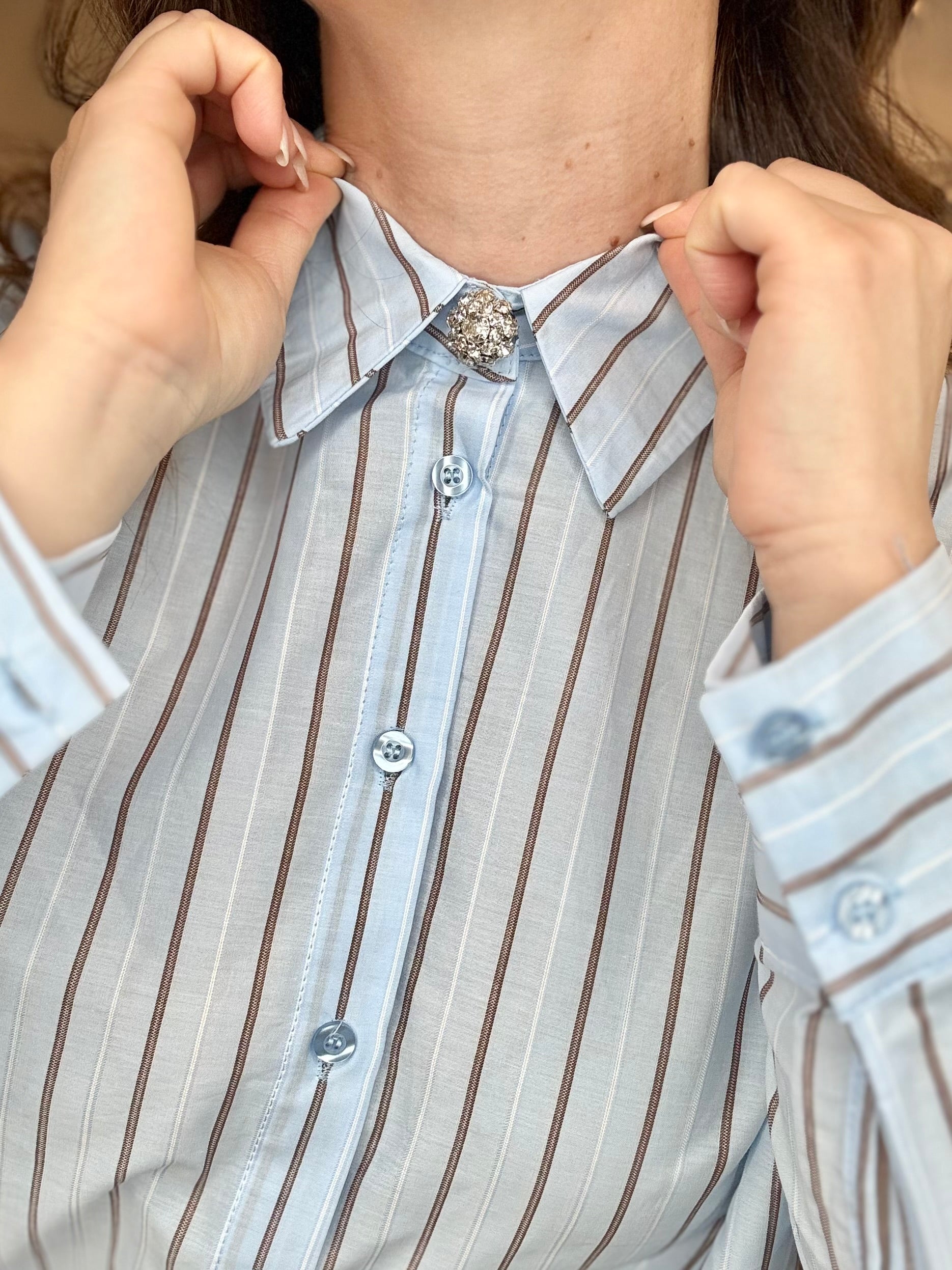 Clip gioiello argento da bottone