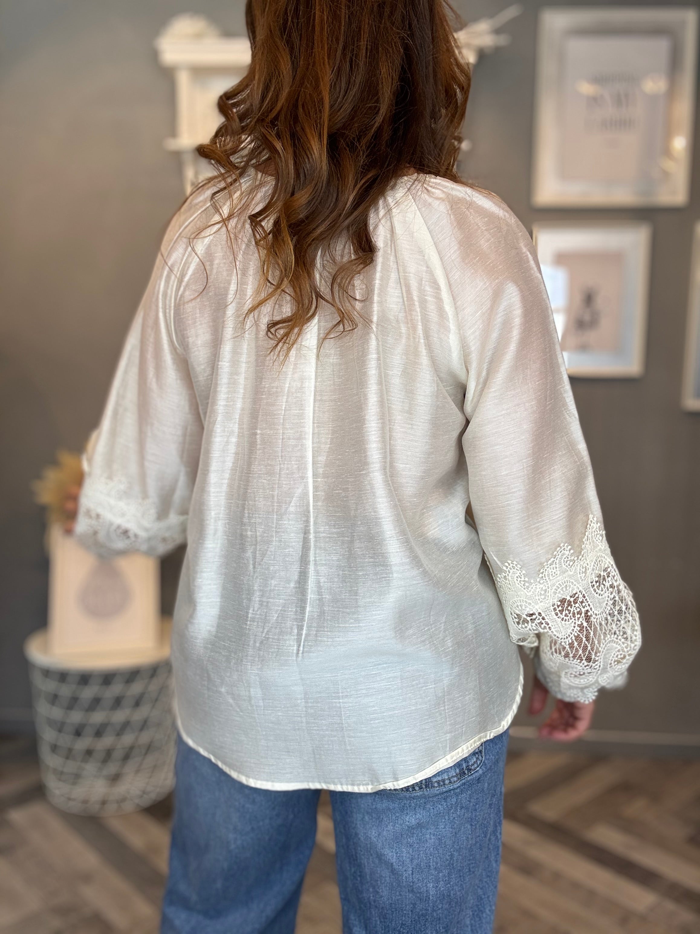 Blusa pizzo soft panna