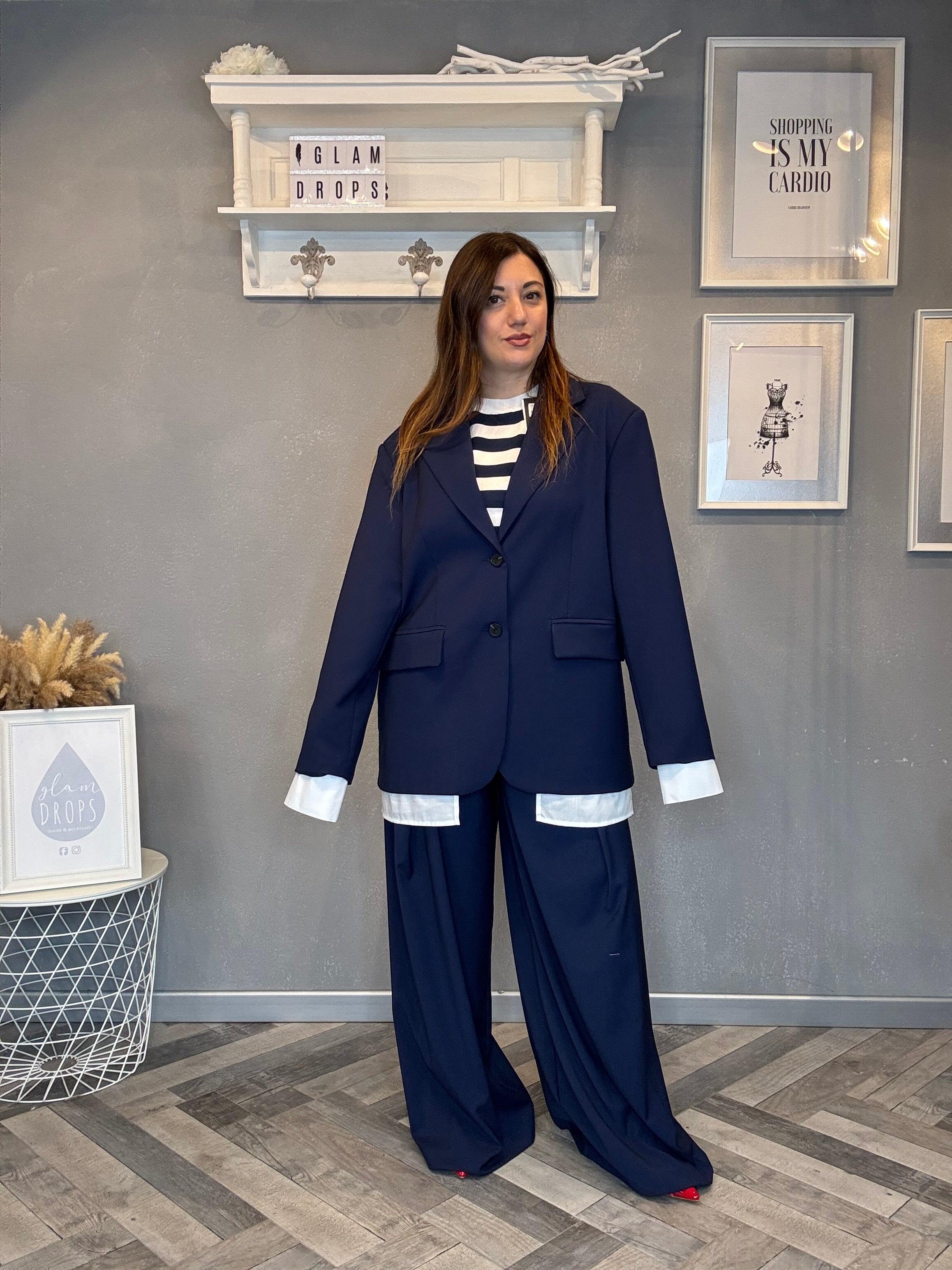 Lumina blazer over bordo camicia