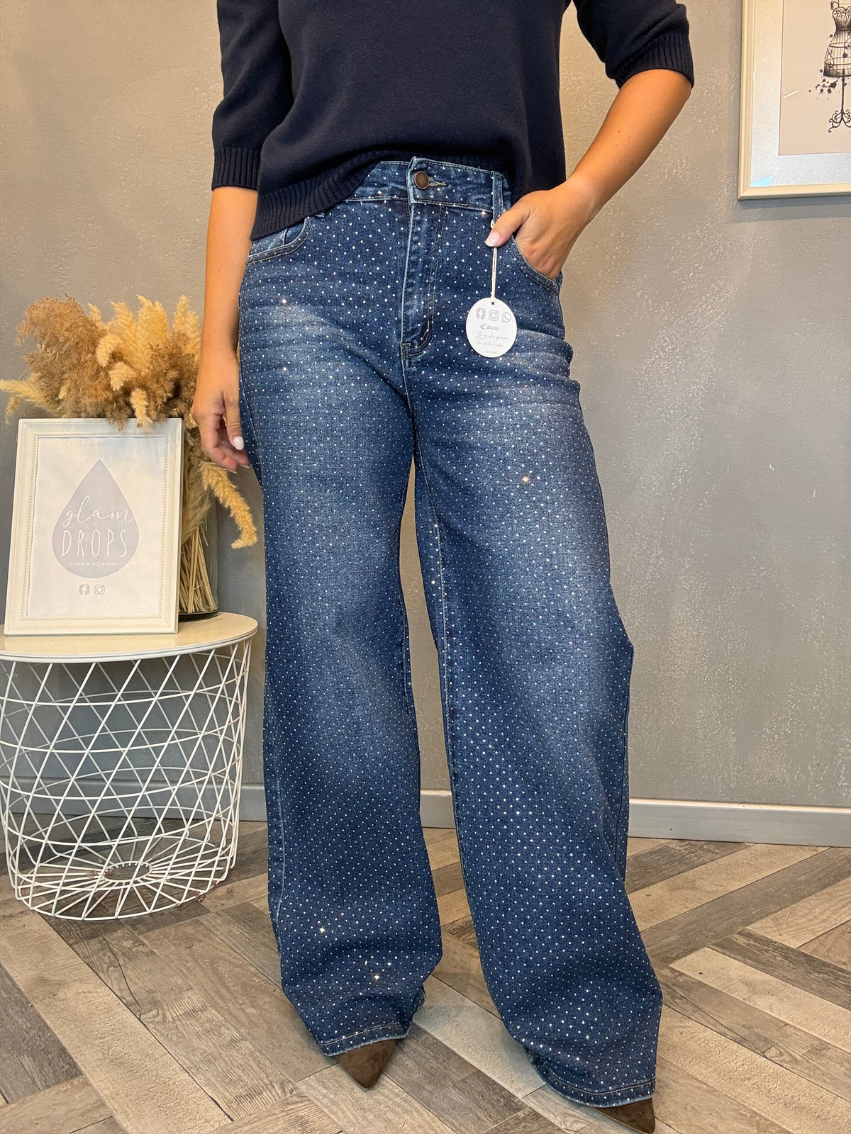 Jeans strass all over