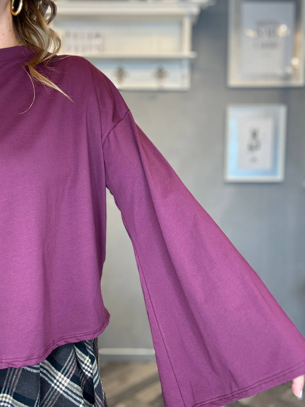 T-shirt Bell bordeaux