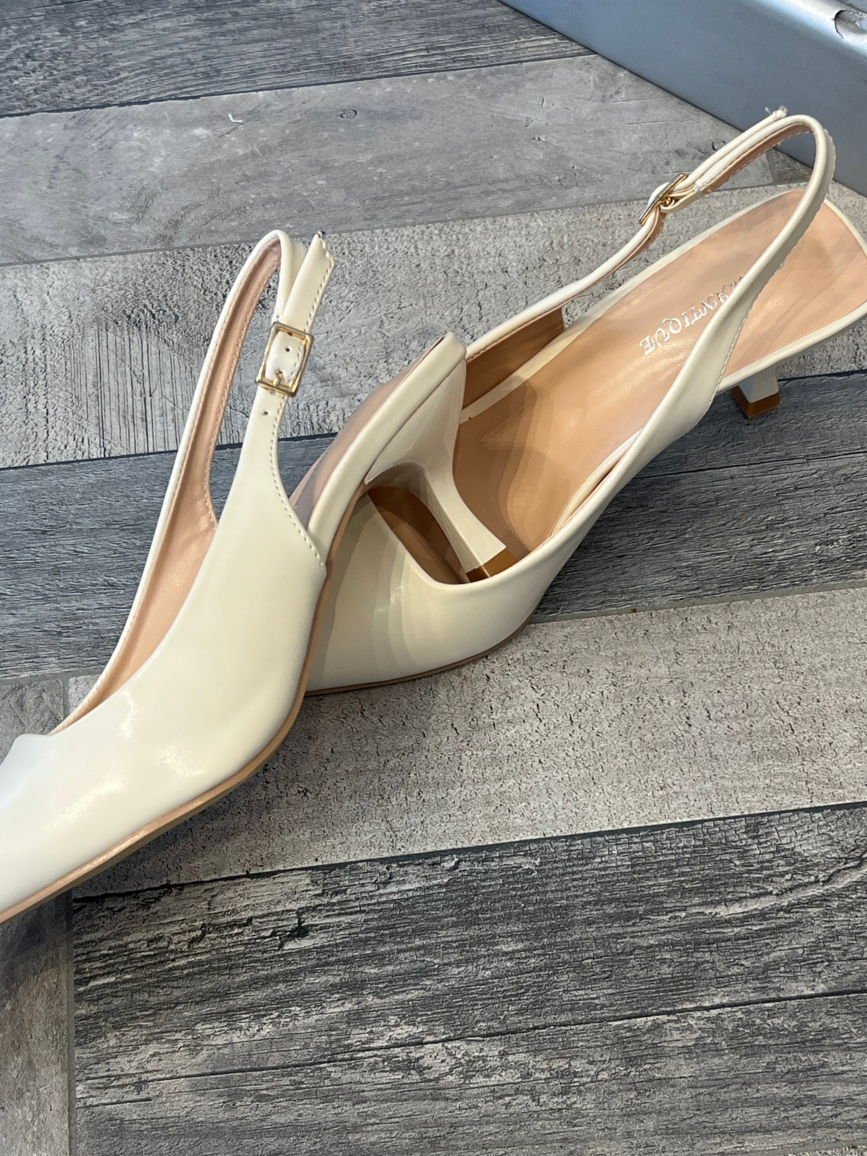 Slingback in ecopelle essential panna