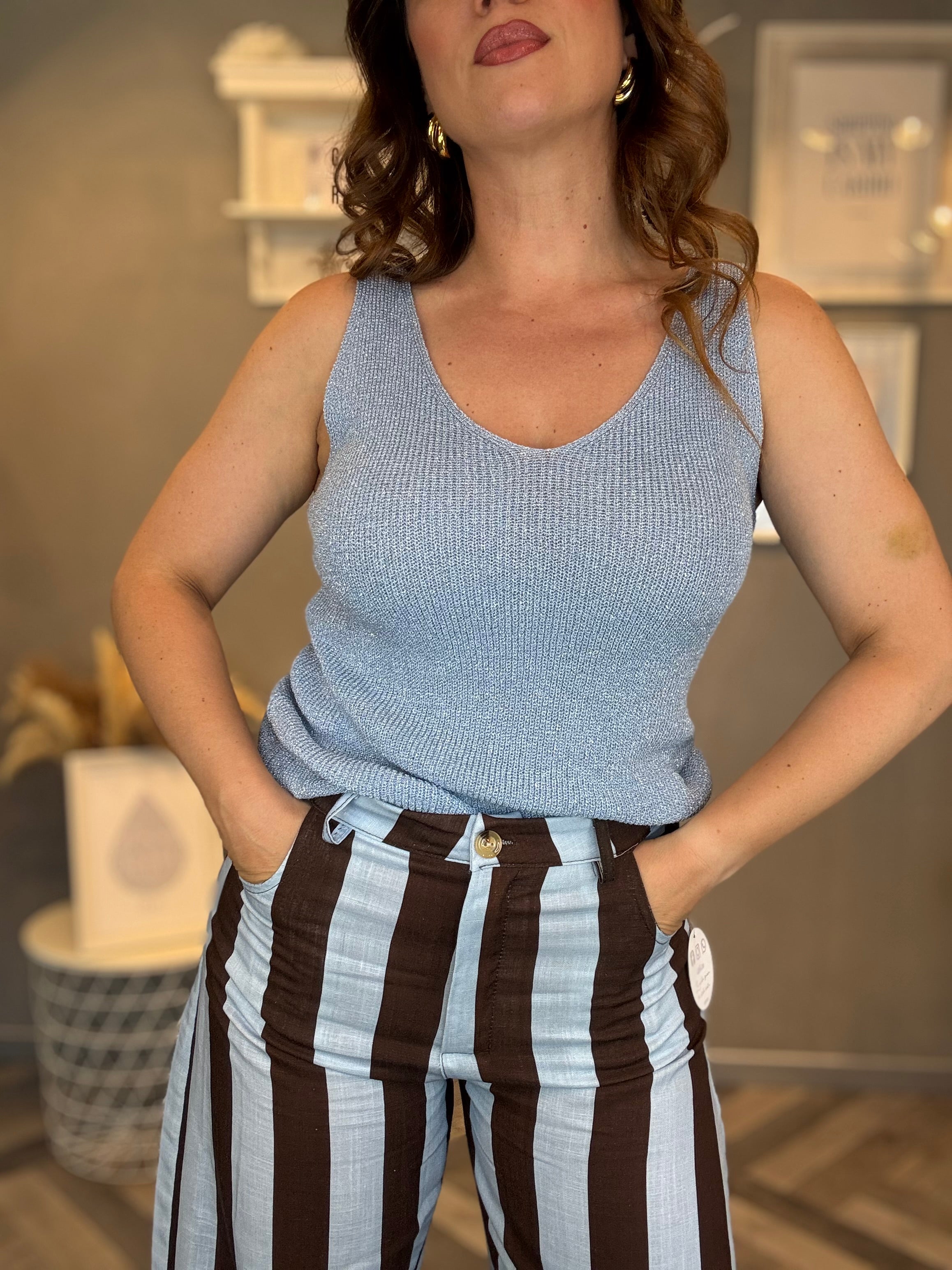 Pantalone Riviera moro e celeste