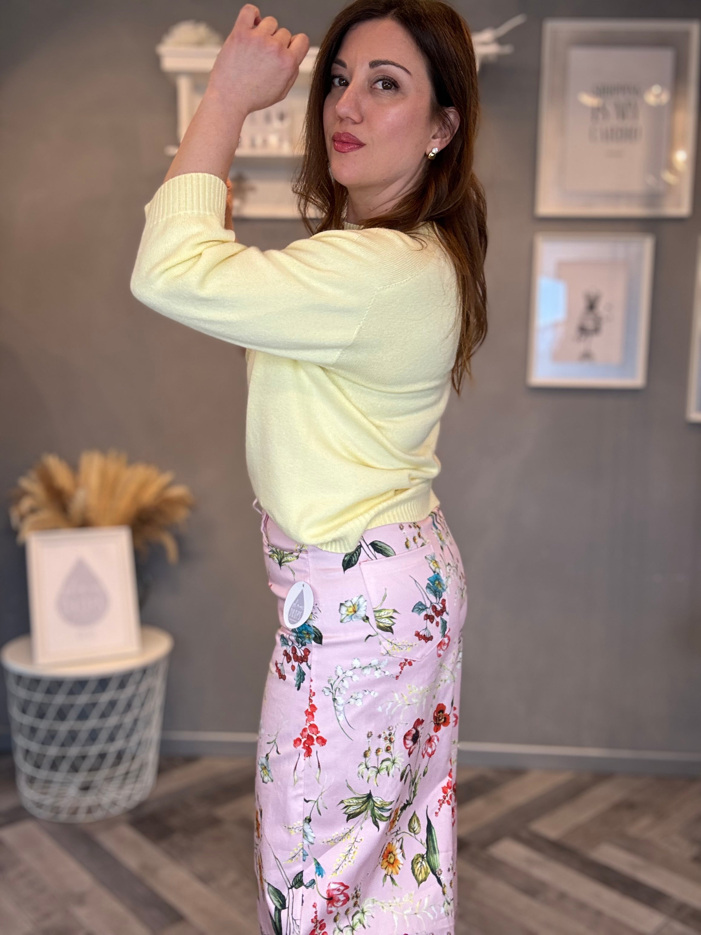 Pantaloni palazzo Pink Bloom