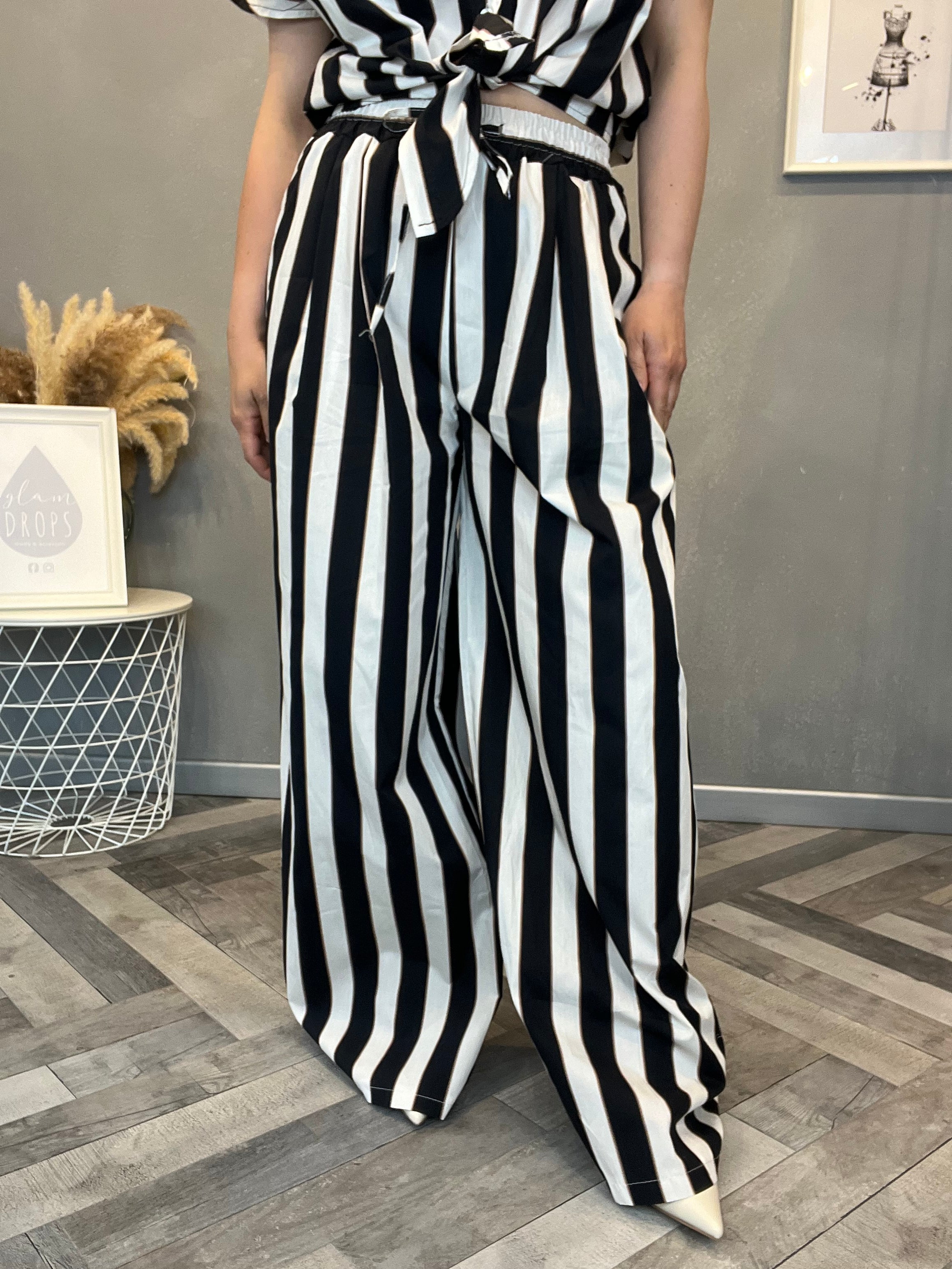 Coordinato righe Black and White