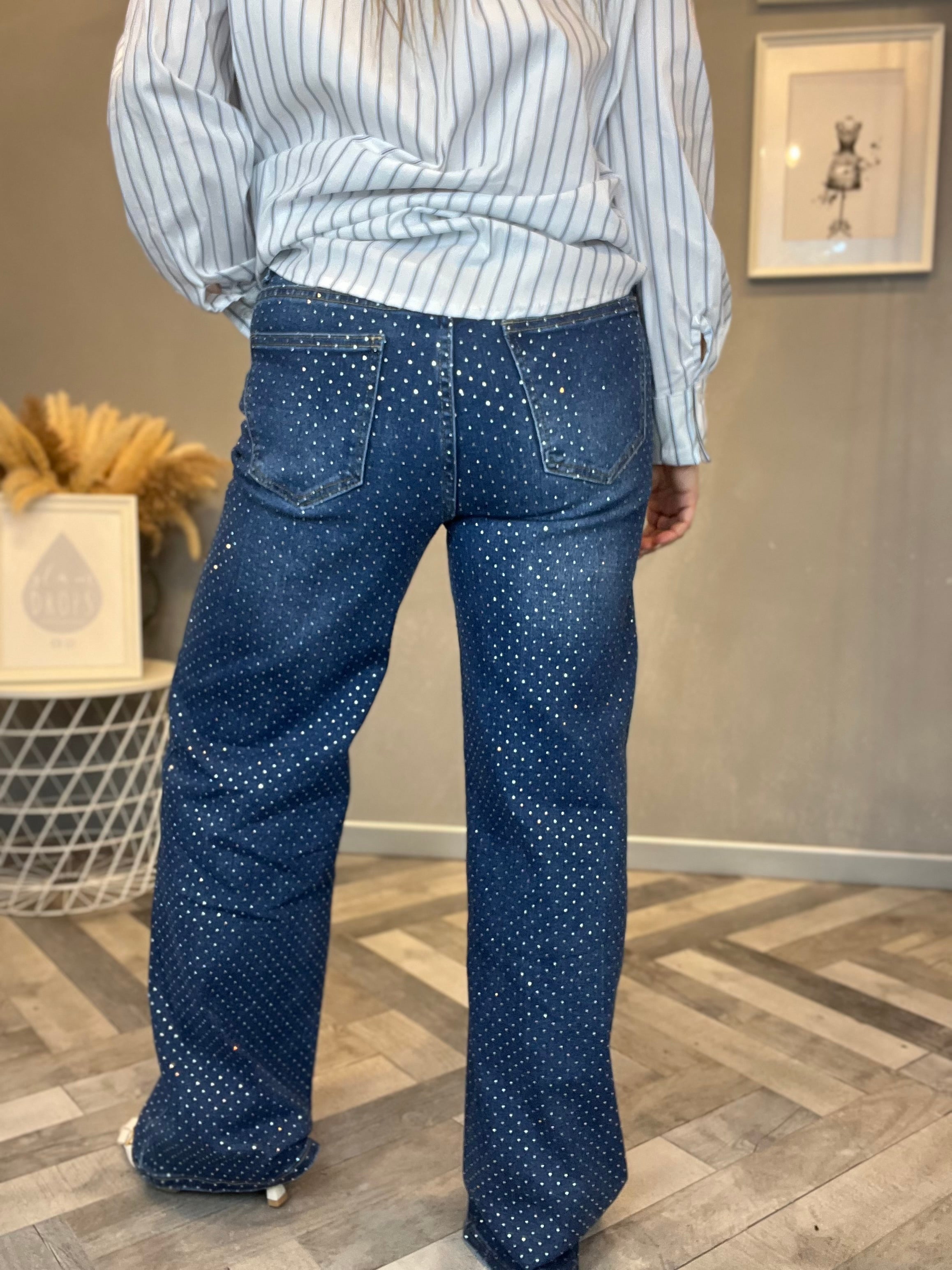 Jeans strass all over
