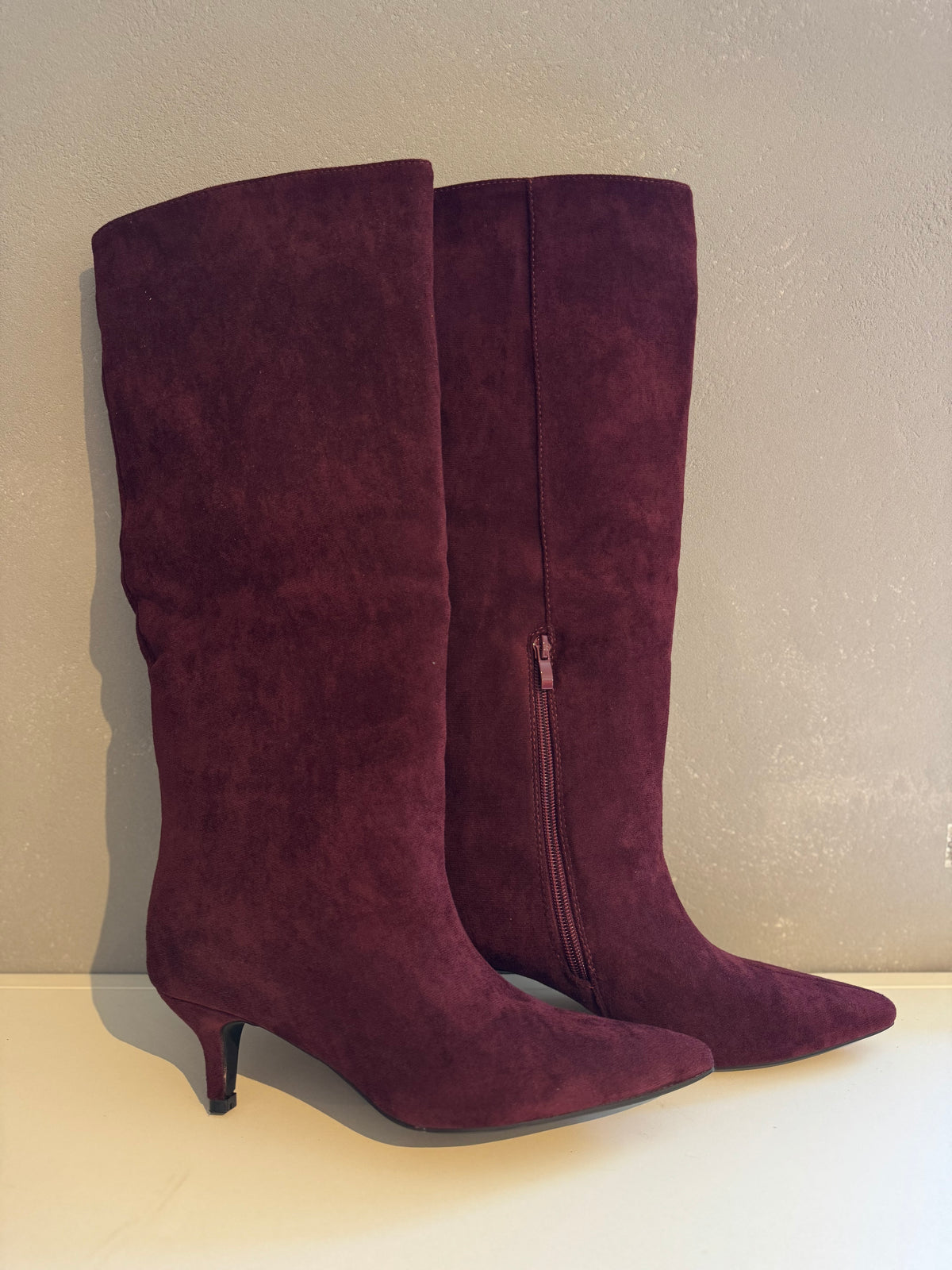 Stivali soft suede bordeaux