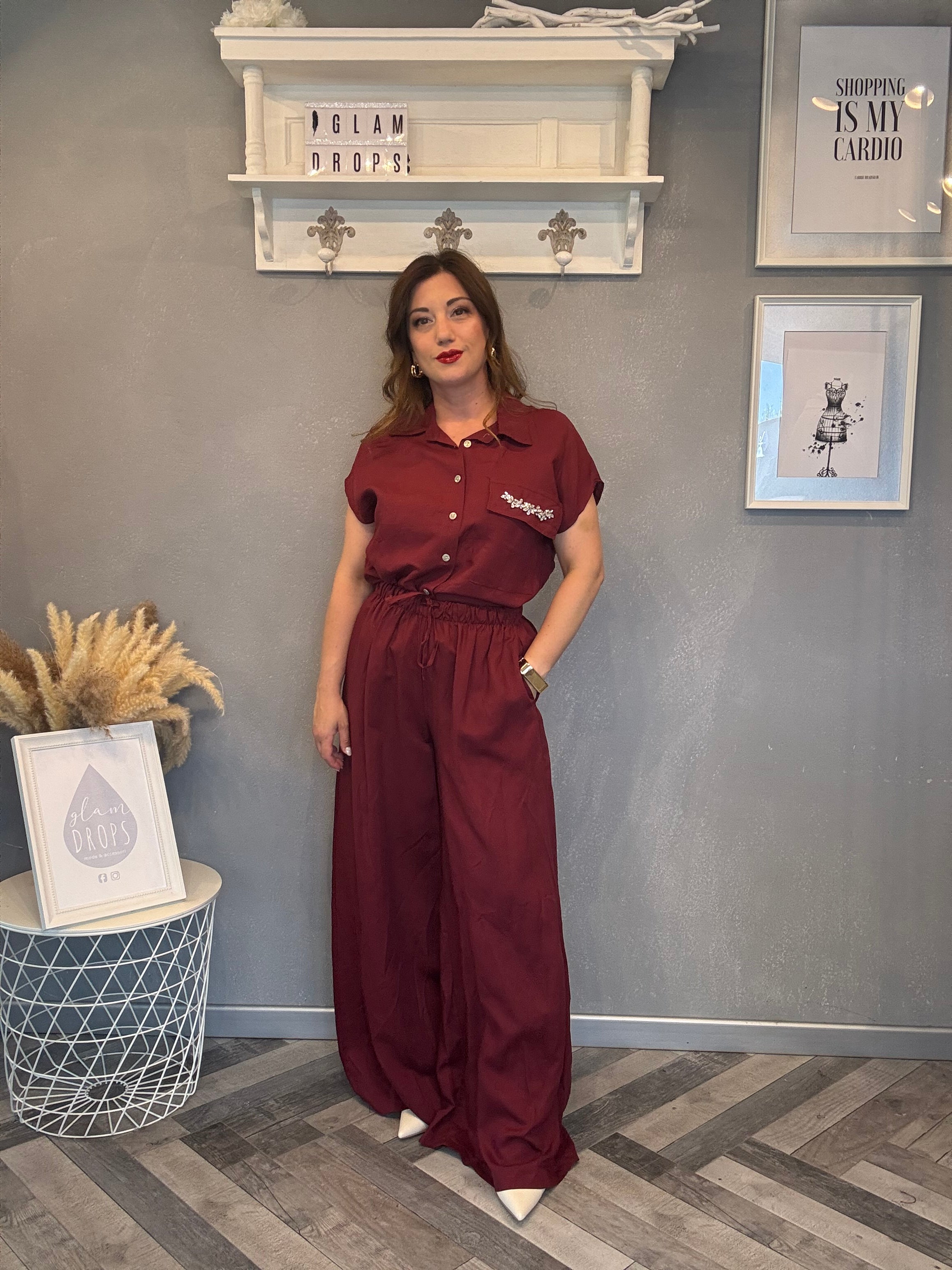 Coordinato Diamond Bordeaux