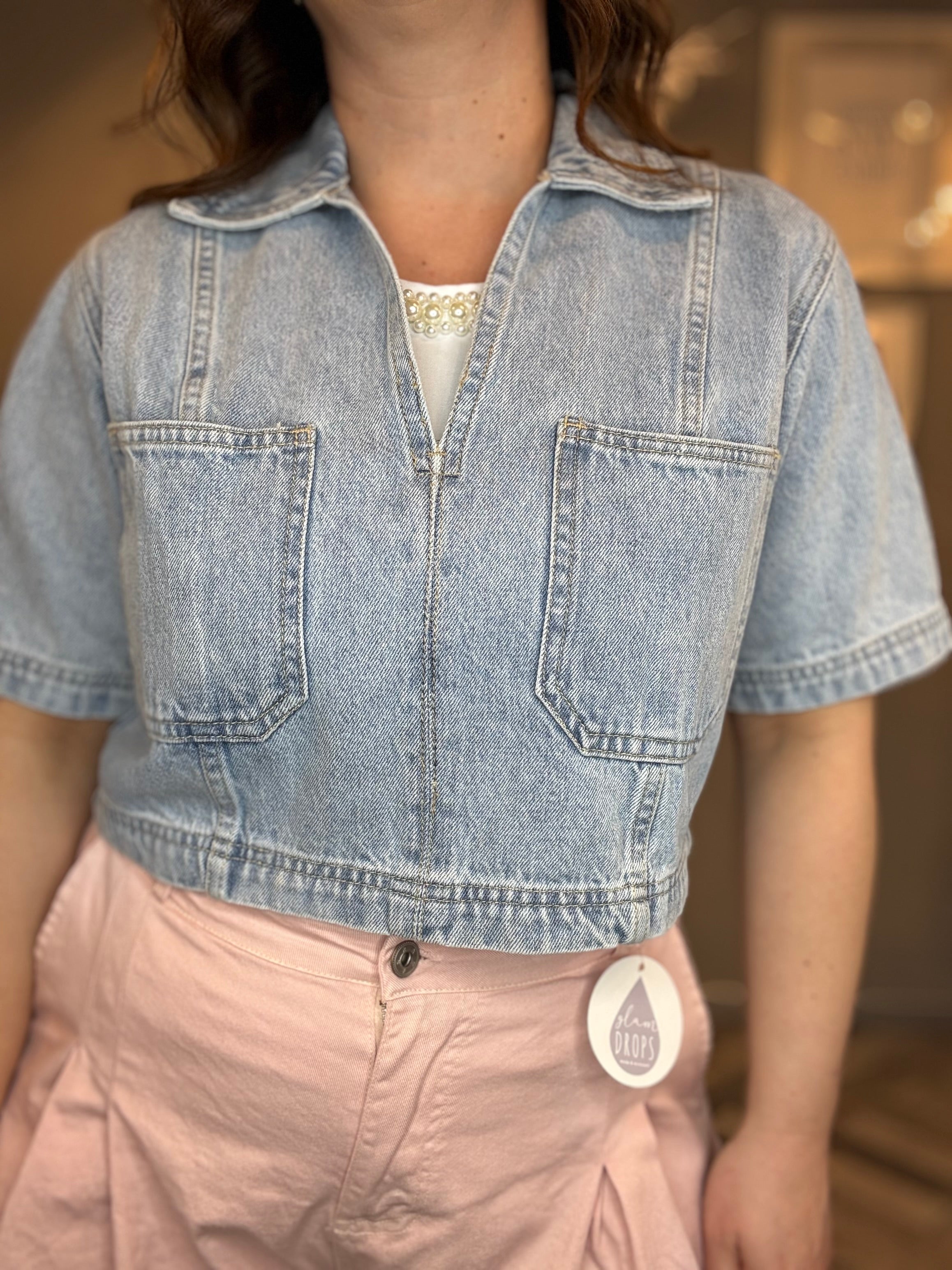 Lumina giacca bolerino in denim