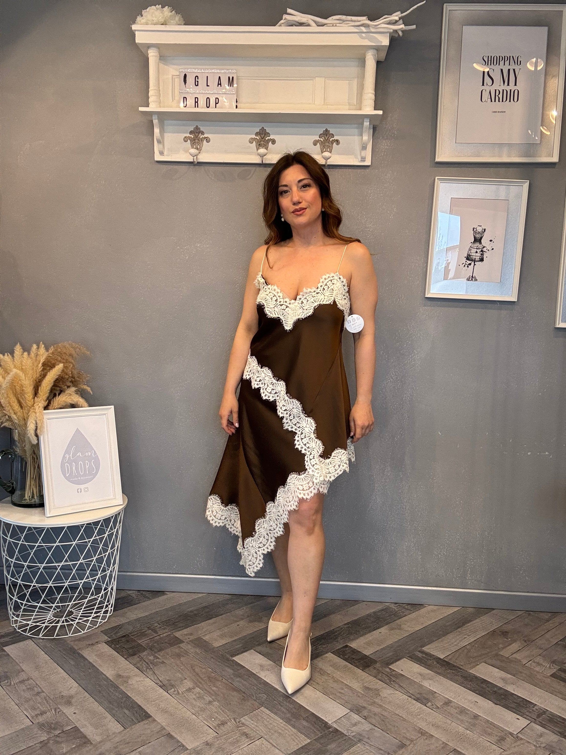 Top Soft lace cioccolato