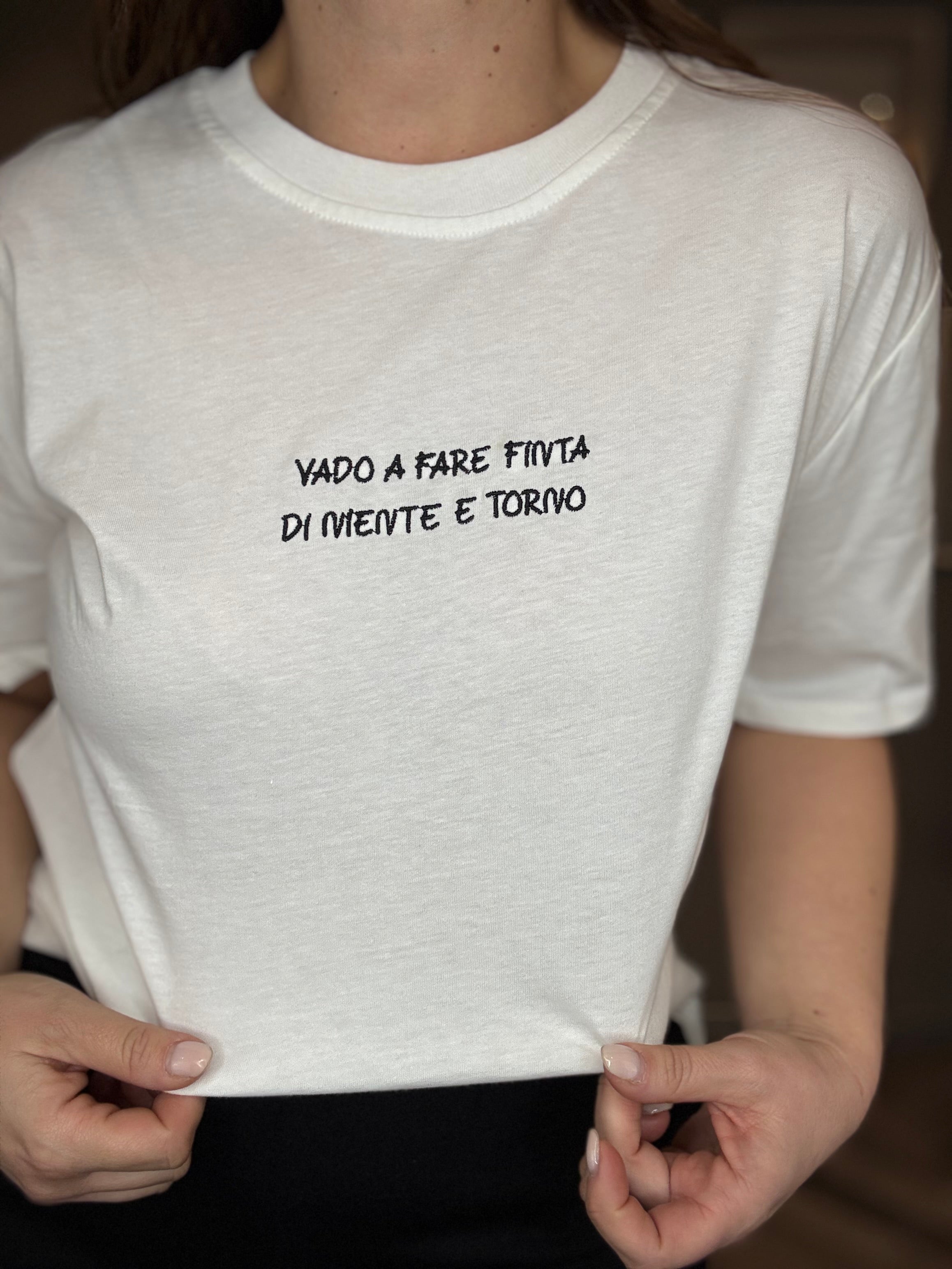 T-shirt Vado a fare finta nero