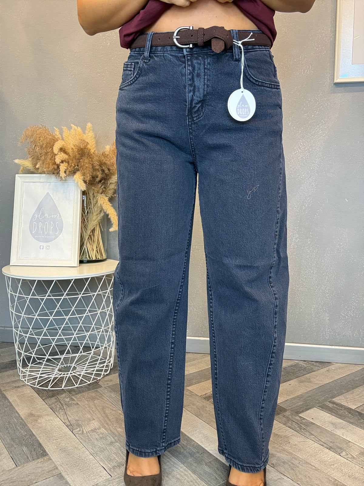 Jeans Urban barrel blu