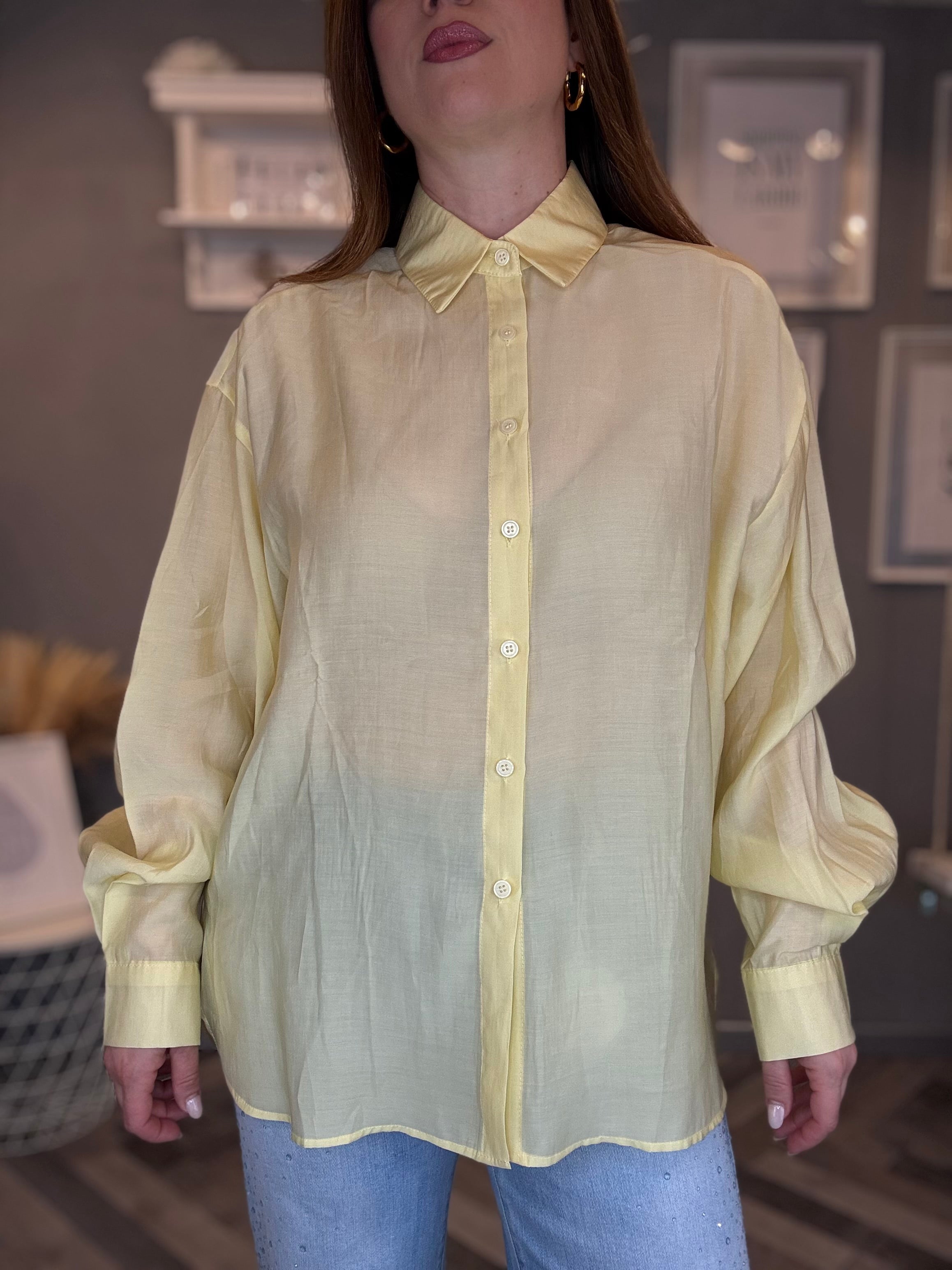 Camicia soft giallo pastello