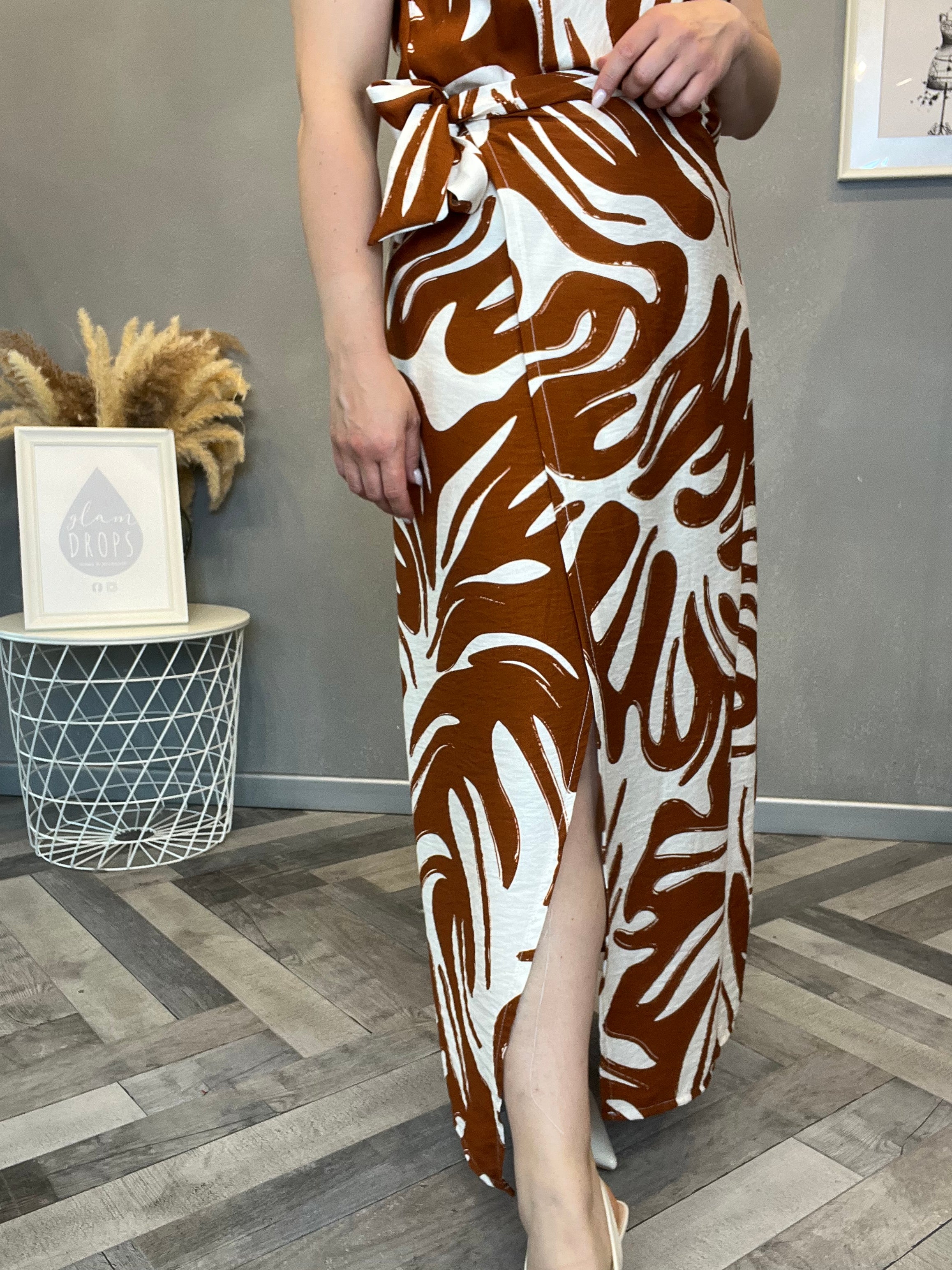 Coordinato Tropical chic cuoio
