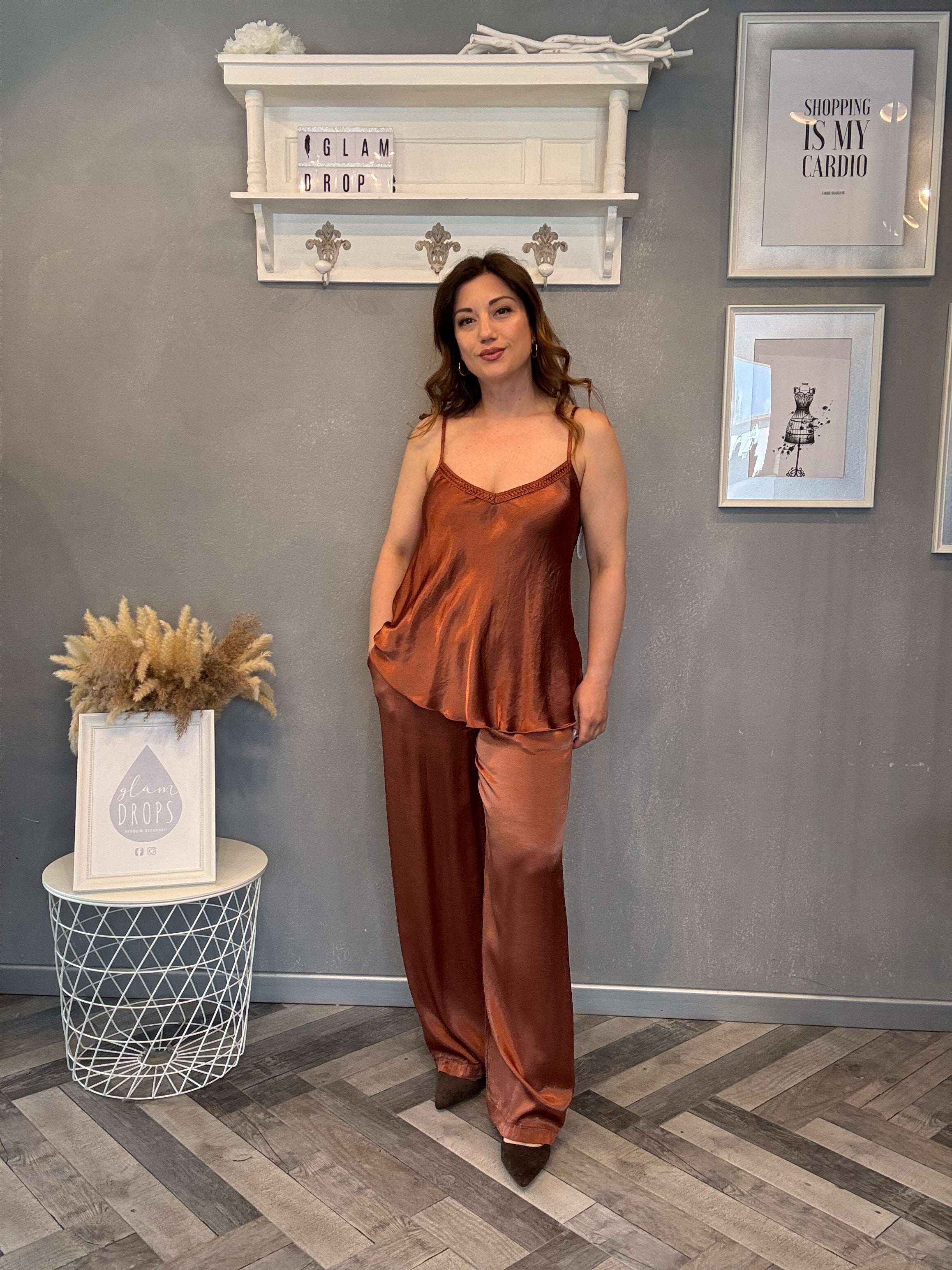 Coordinato Chic in viscosa ruggine