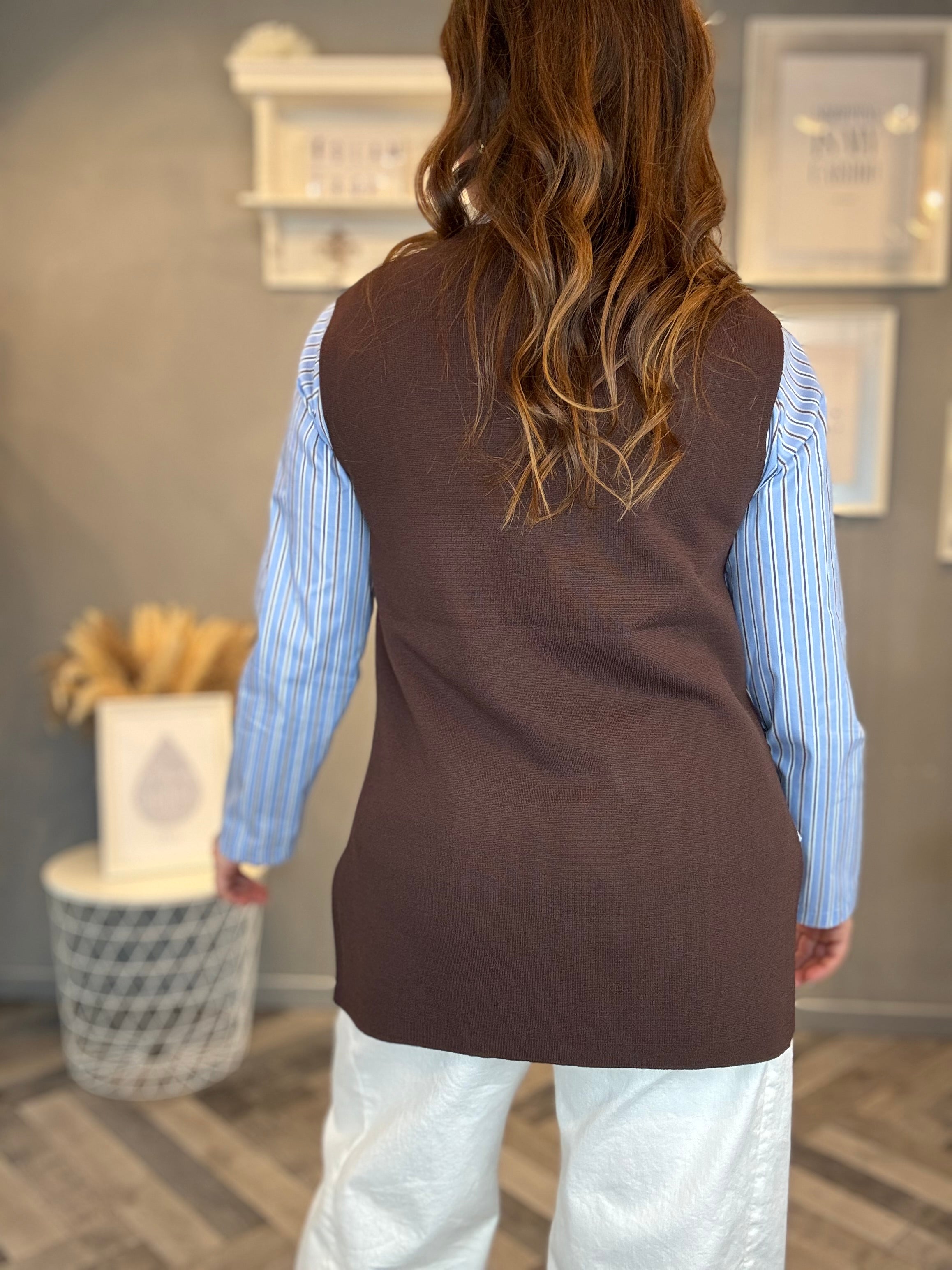 Gilet chic essential cioccolato