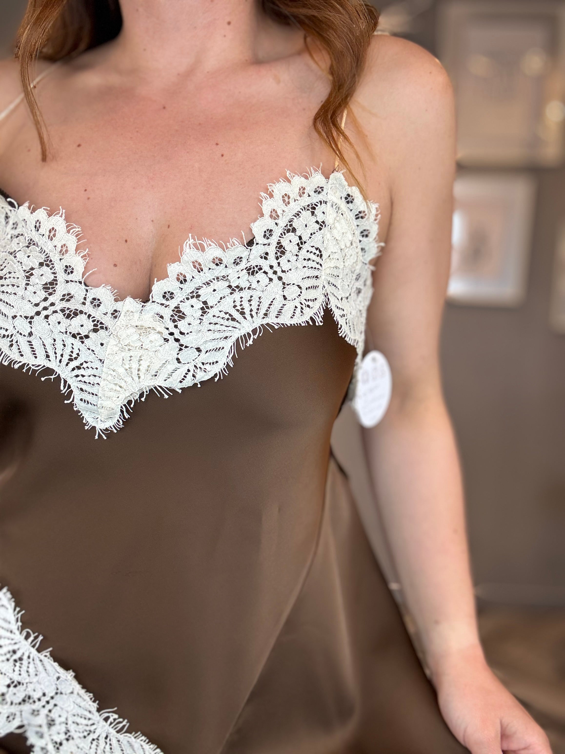 Top Soft lace cioccolato