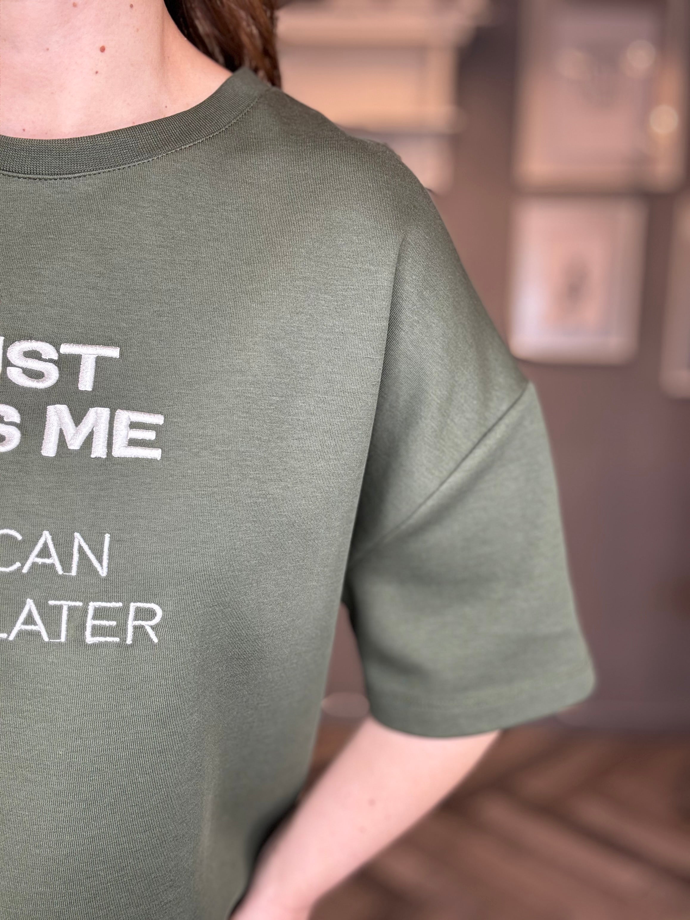 Lumina t-shirt Just kiss me verde militare