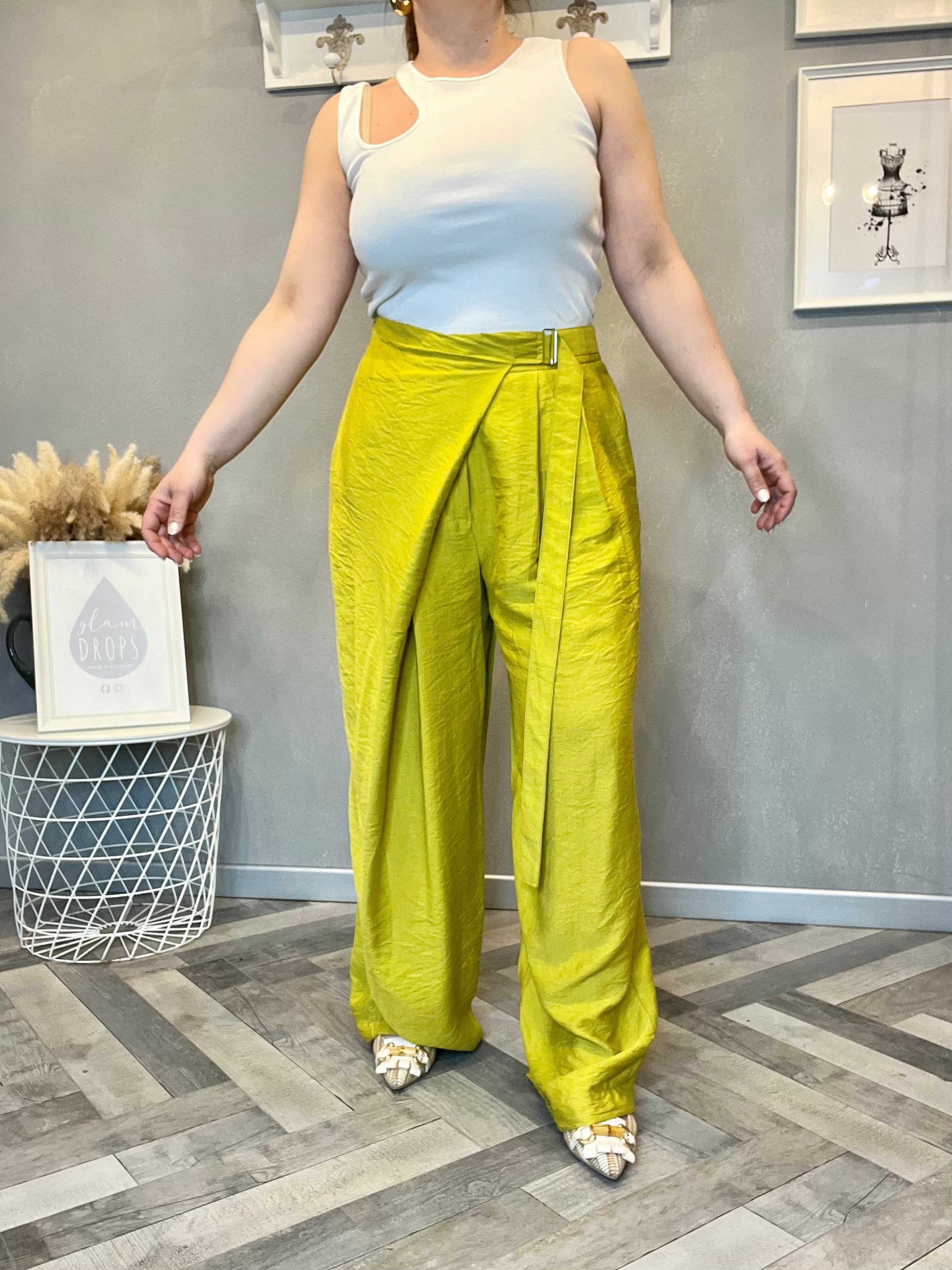 Lumina pantalone pareo verde acido