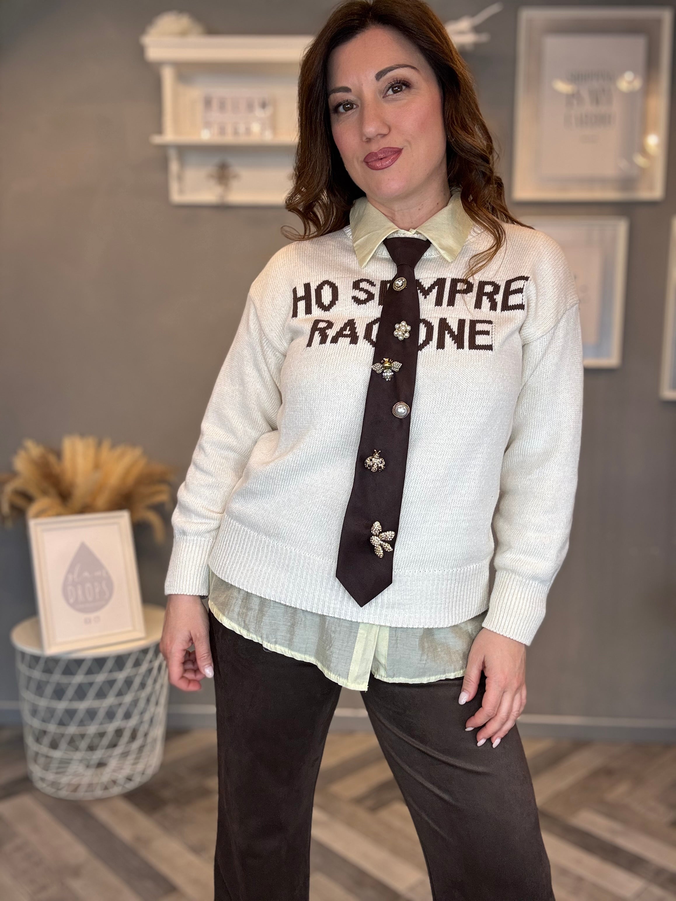 Maglioncino burro Ho sempre ragione