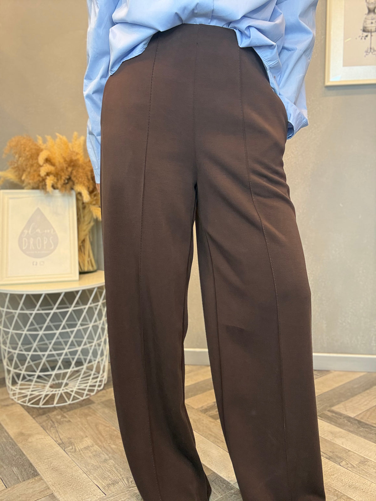 Pantalone palazzo Linea cioccolato