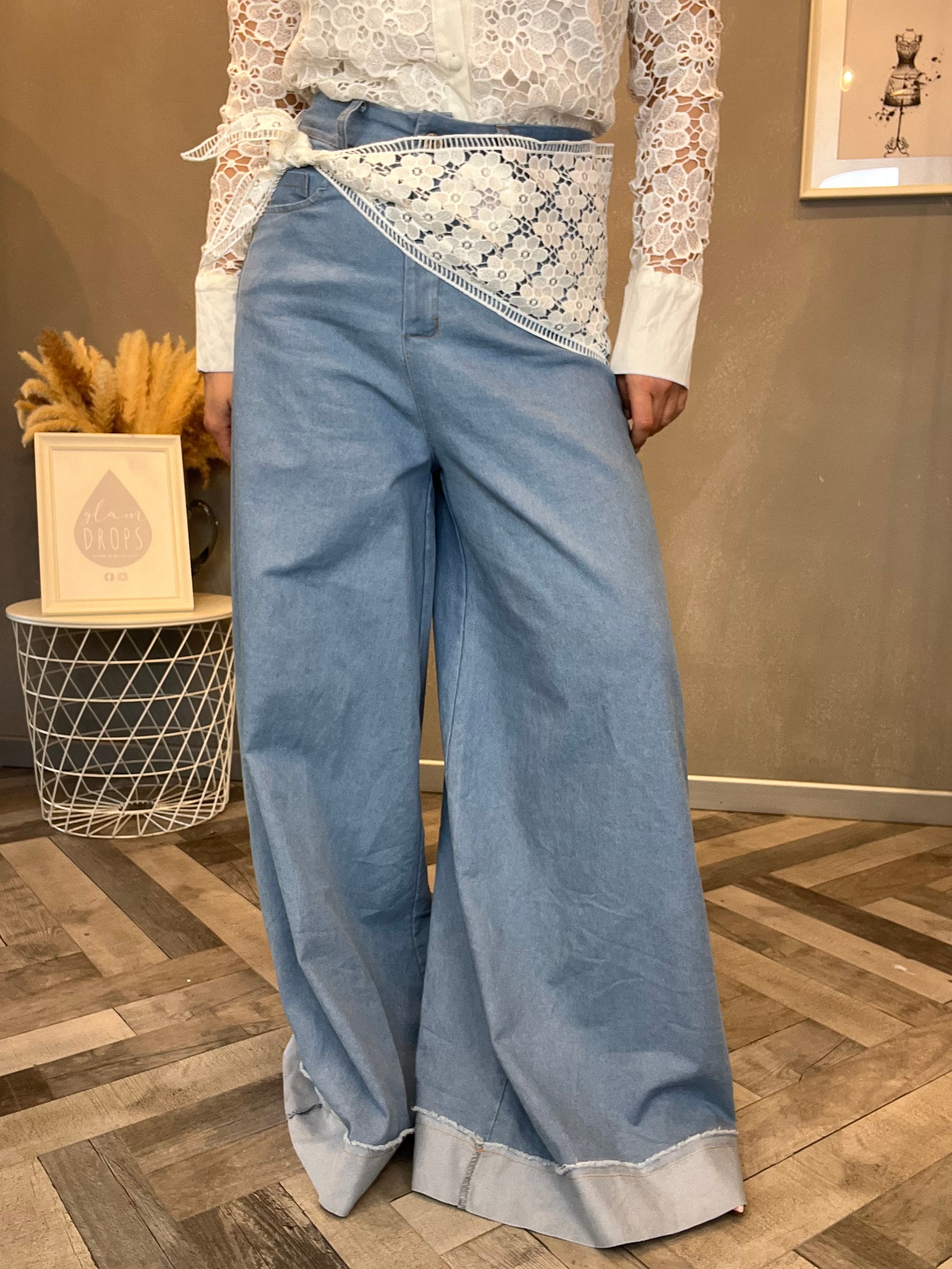 Jeans palazzo over