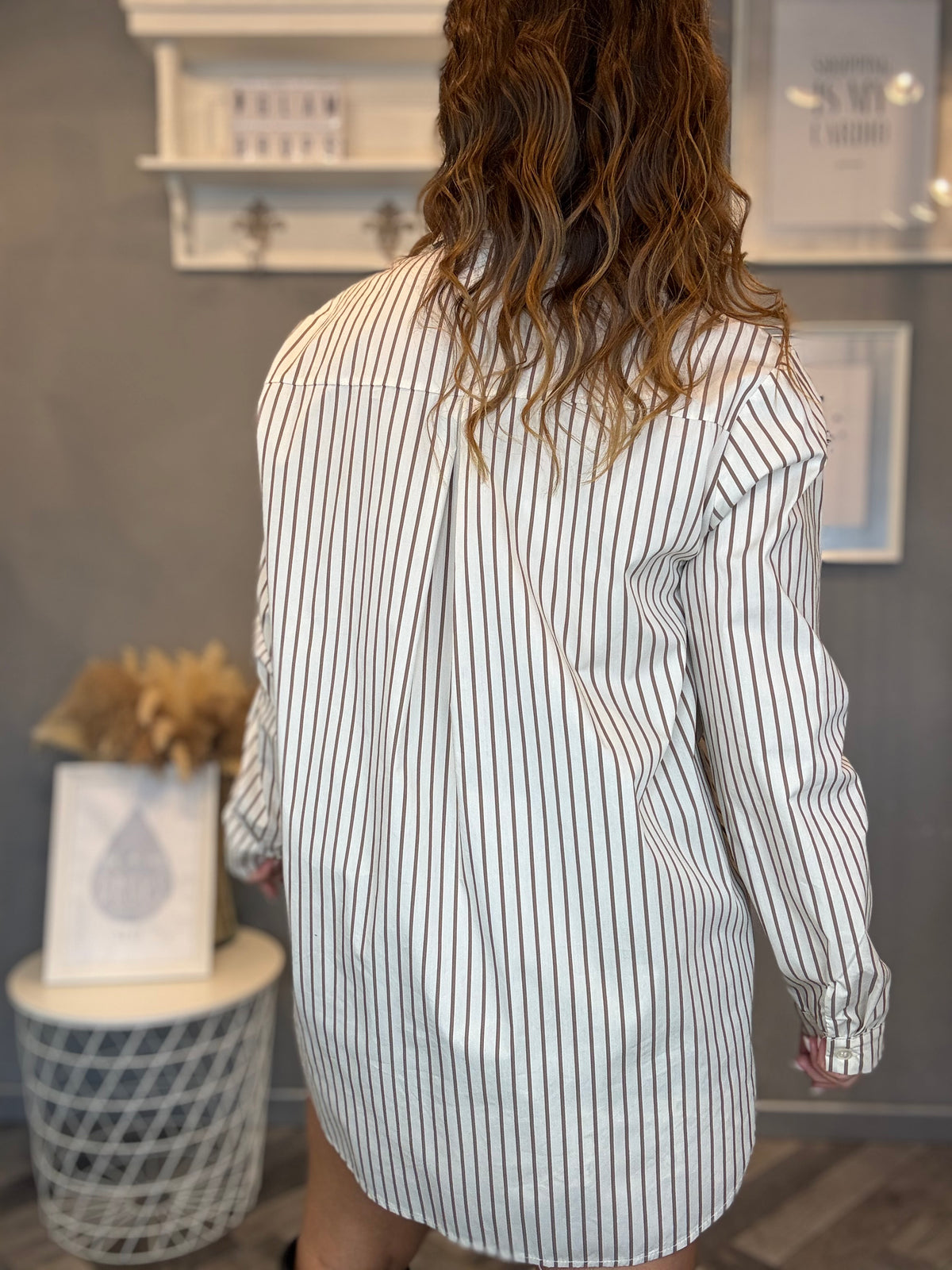 Camicia over burro righe biscotto