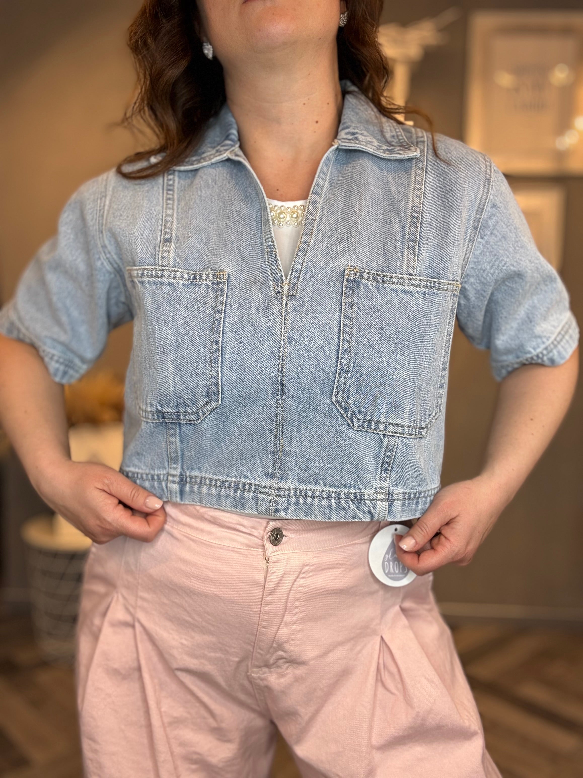 Lumina giacca bolerino in denim