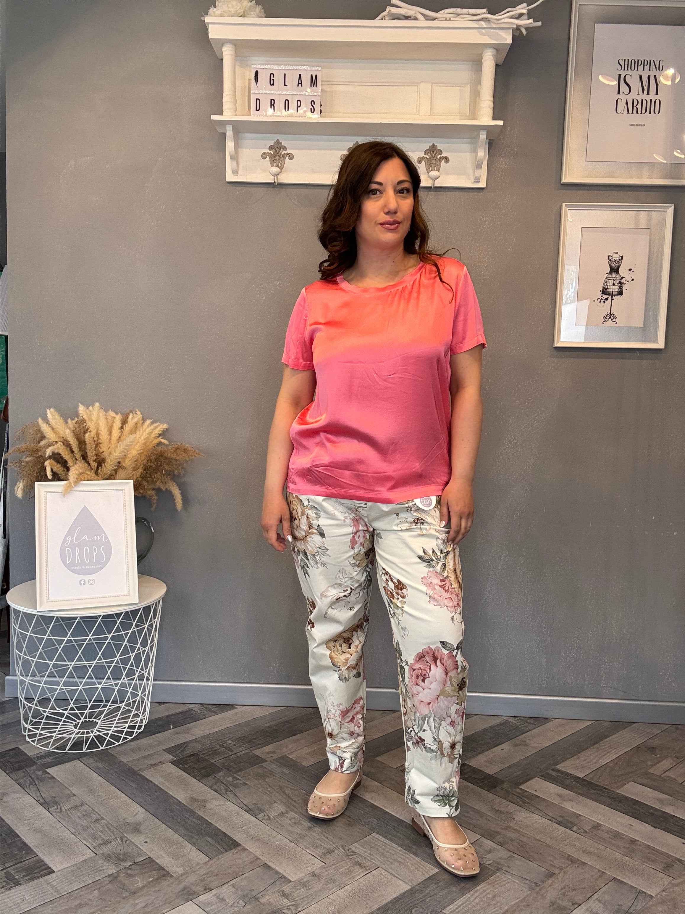Blusa Vicky in raso di viscosa