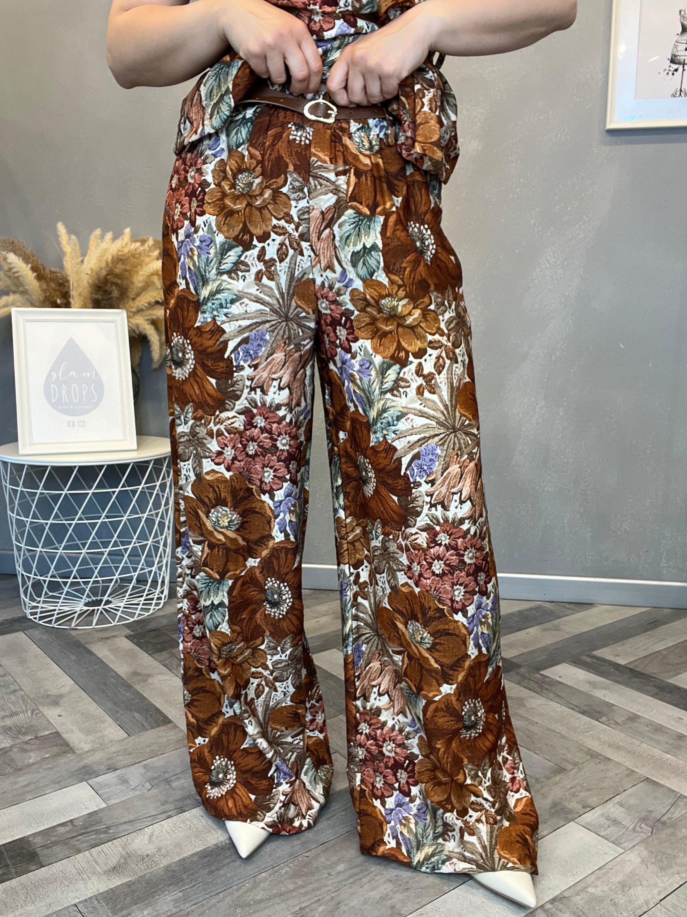 Coordinato Floreale Boho ruggine