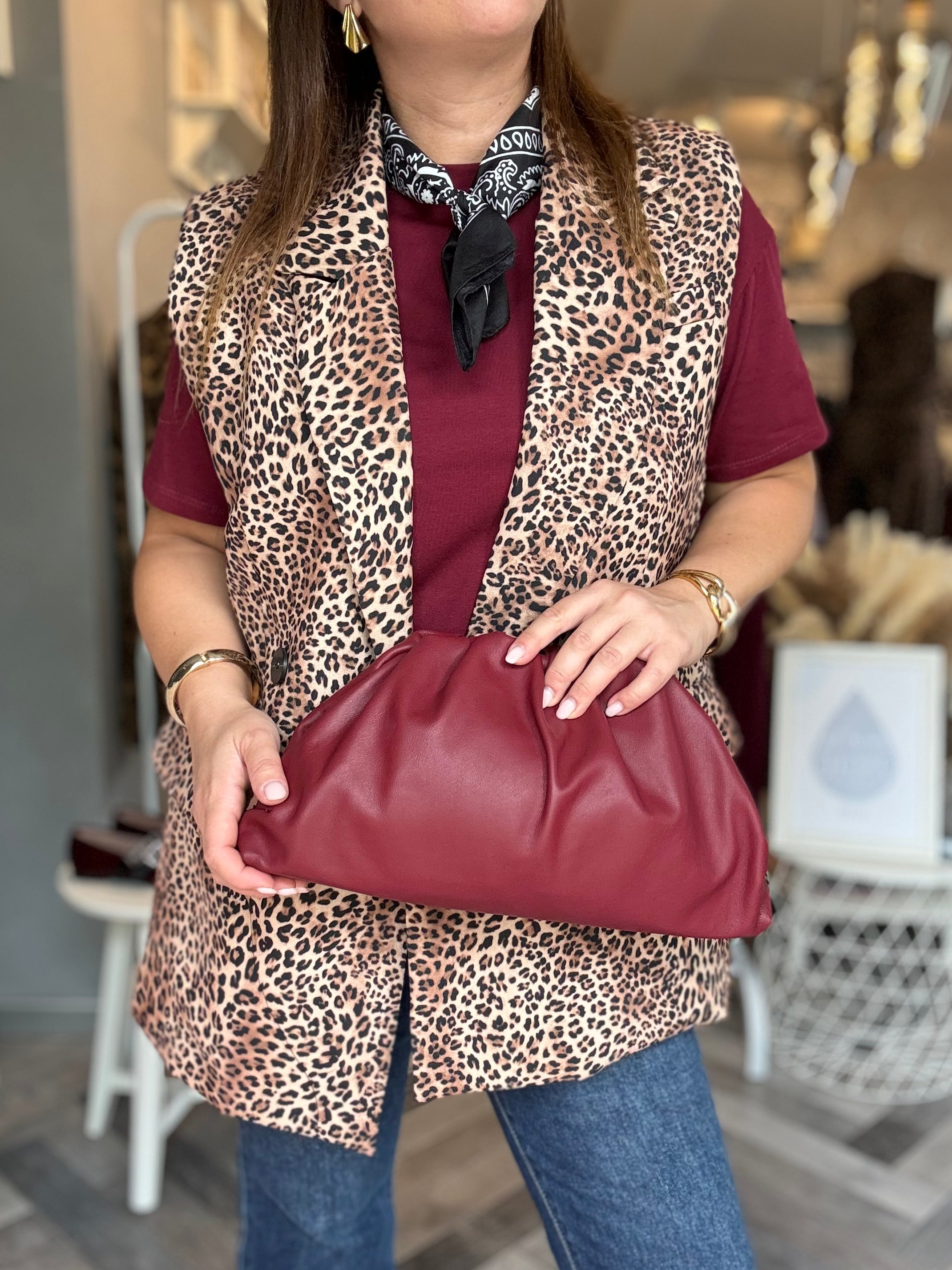 Borsa pouch in pelle