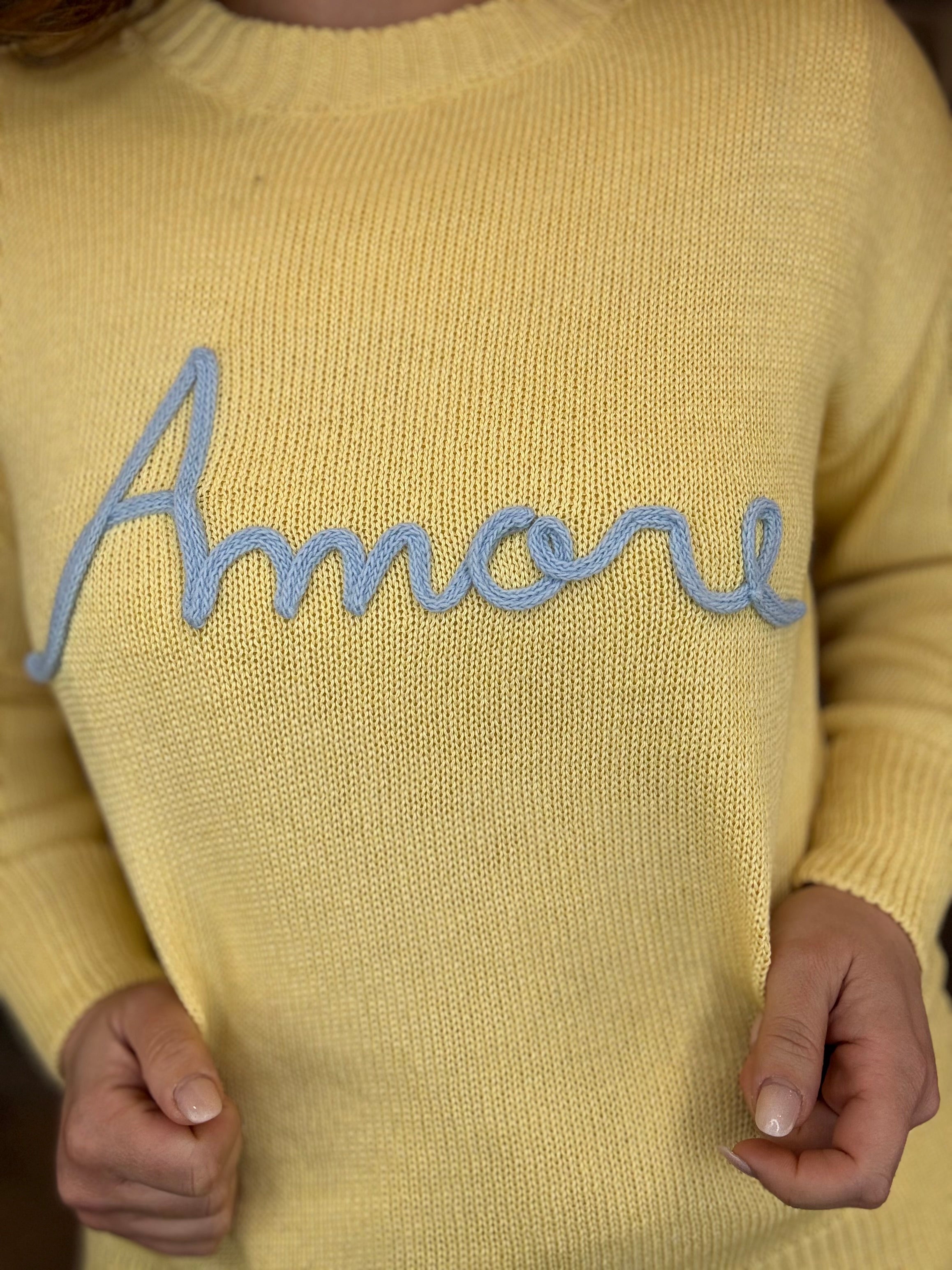 Maglioncino Amore giallo