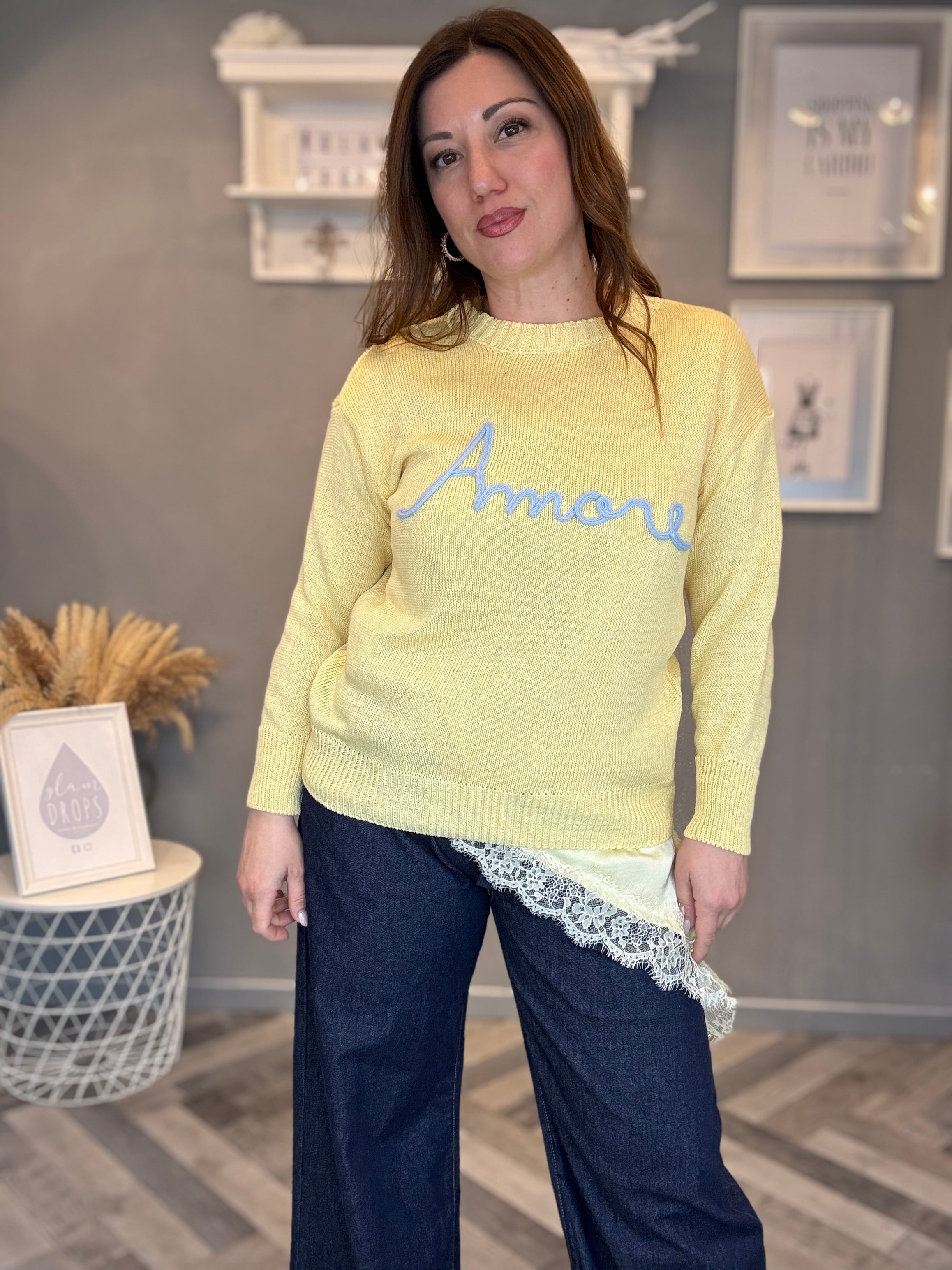 Maglioncino Amore giallo