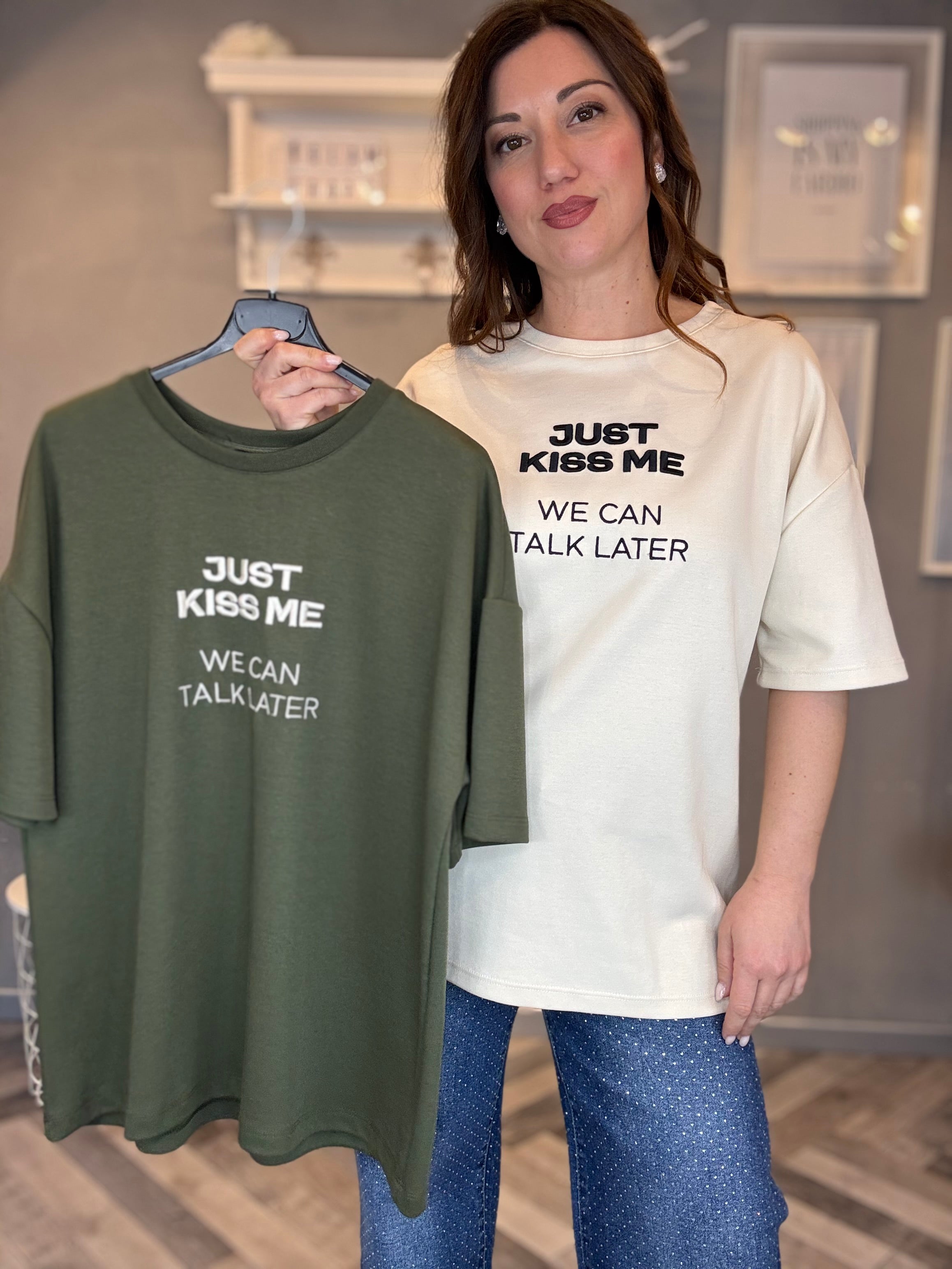 Lumina t-shirt Just kiss me burro