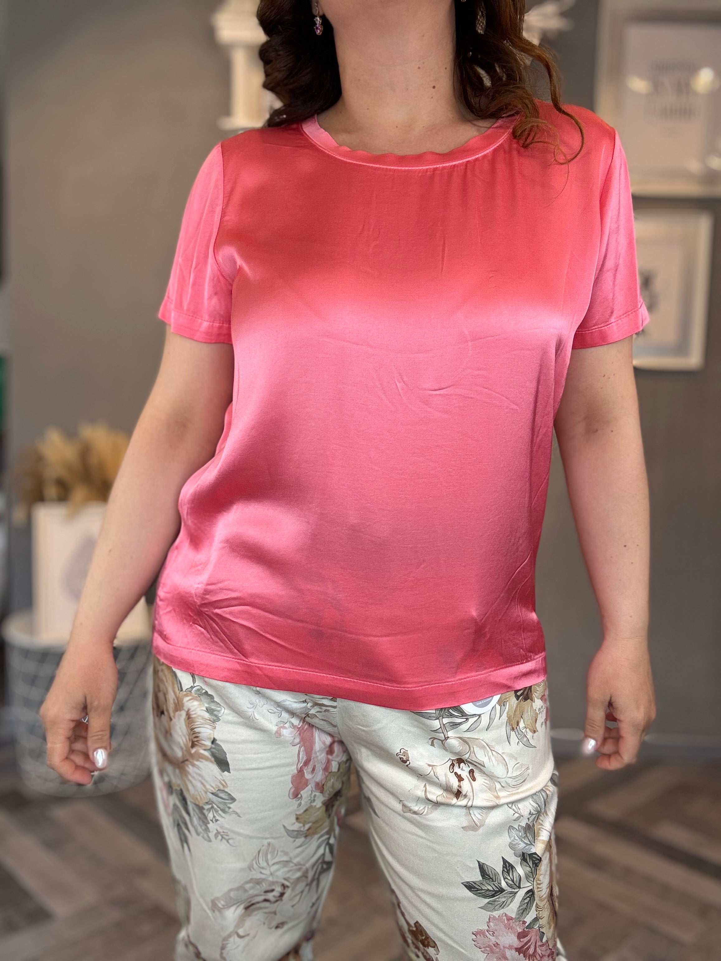 Blusa Vicky in raso di viscosa
