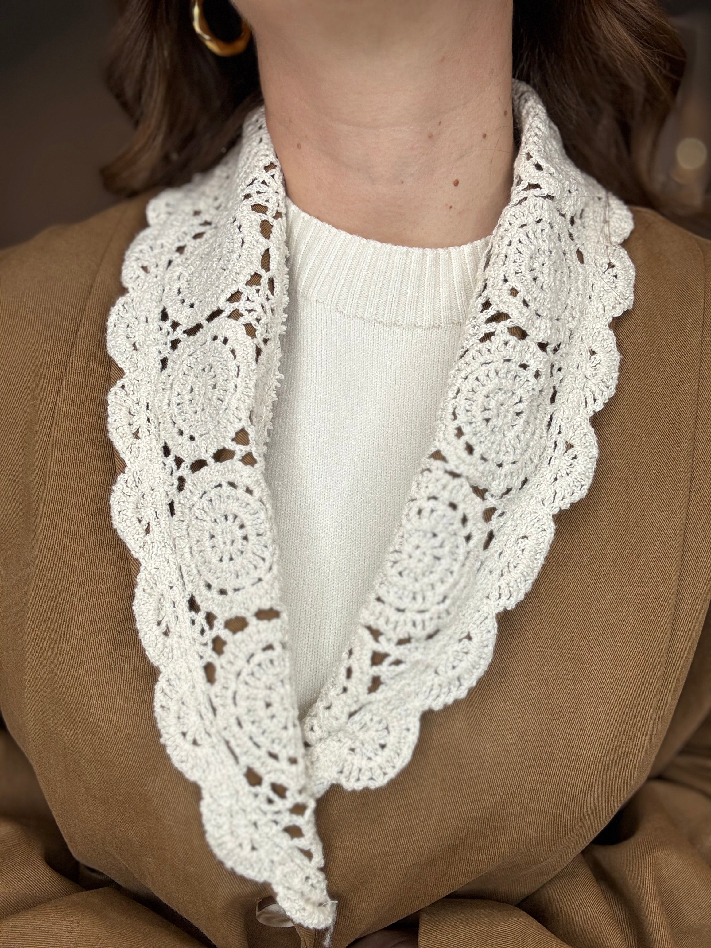 Giacca Boho collo macramè