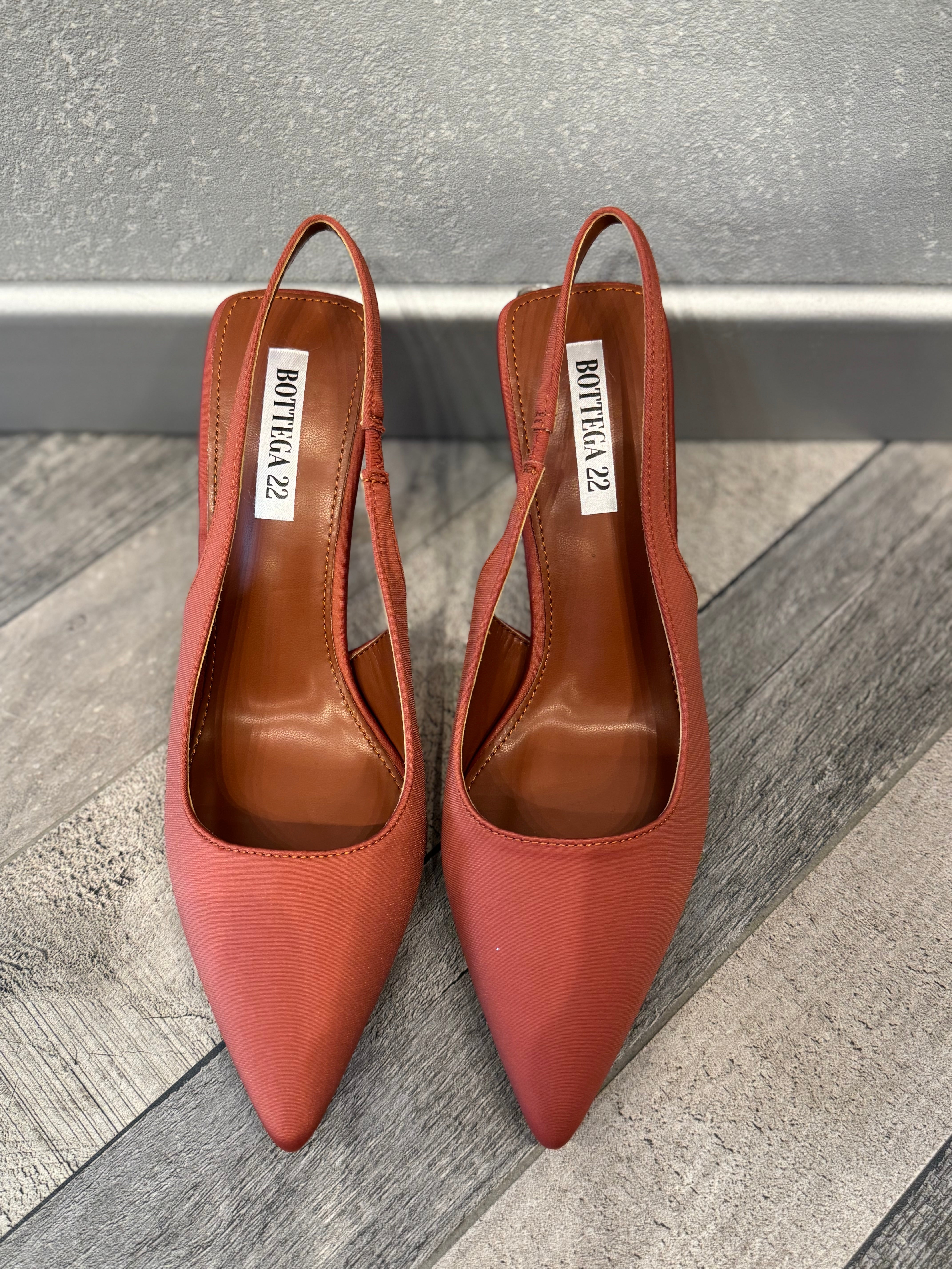 Slingback in lycra blush