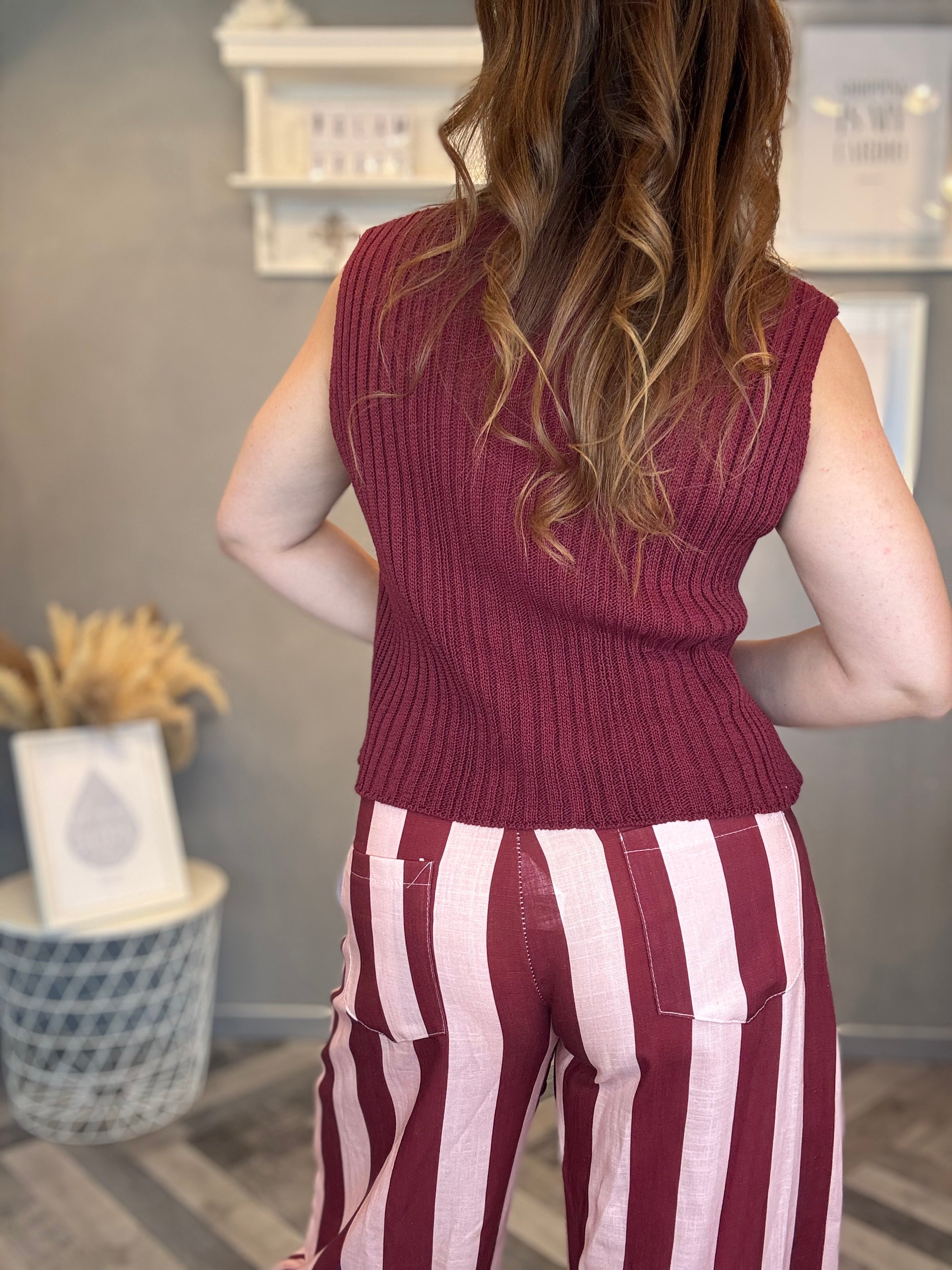 Gilet Alamari bordeaux
