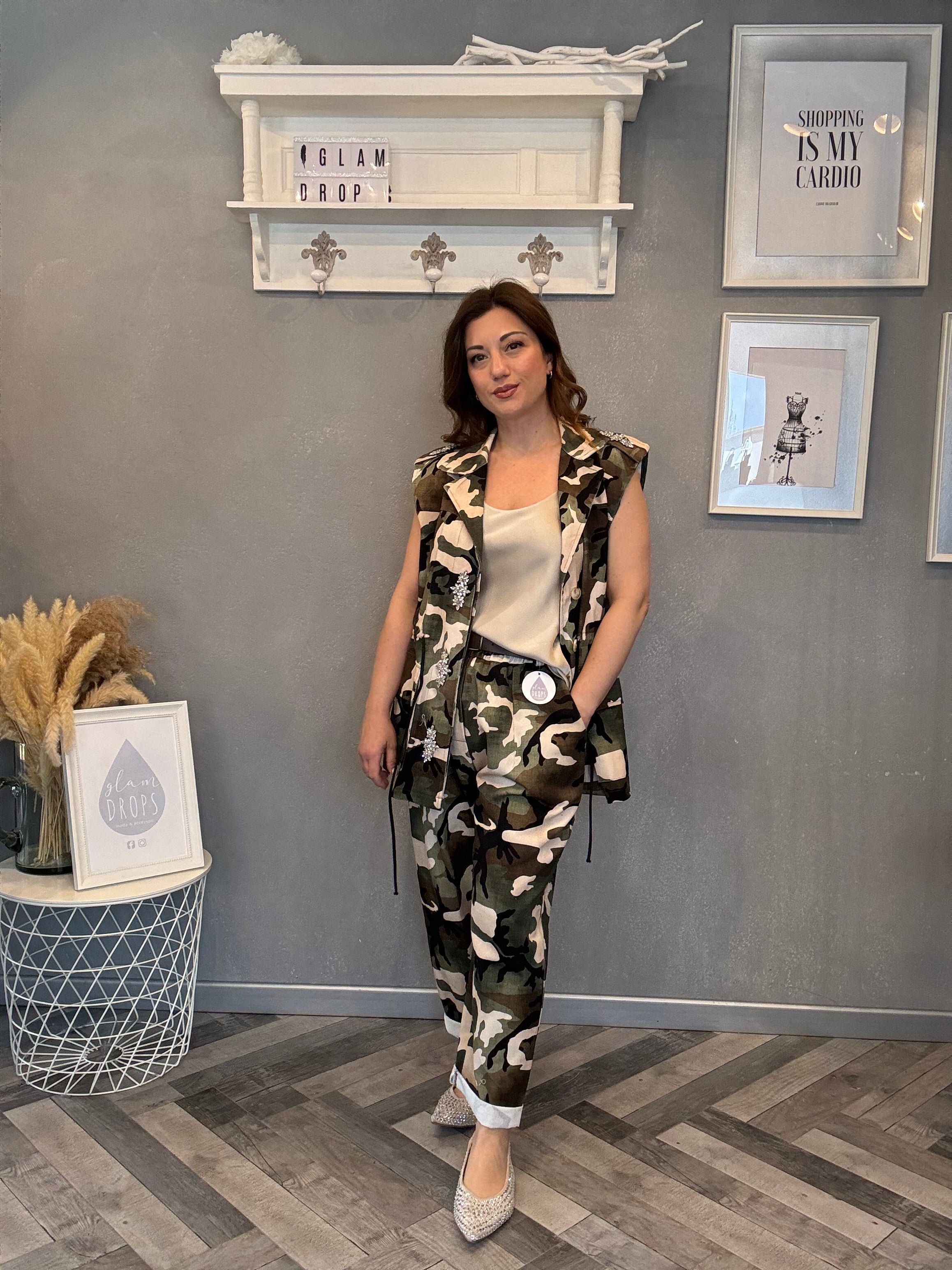 Pantalone camouflage relax