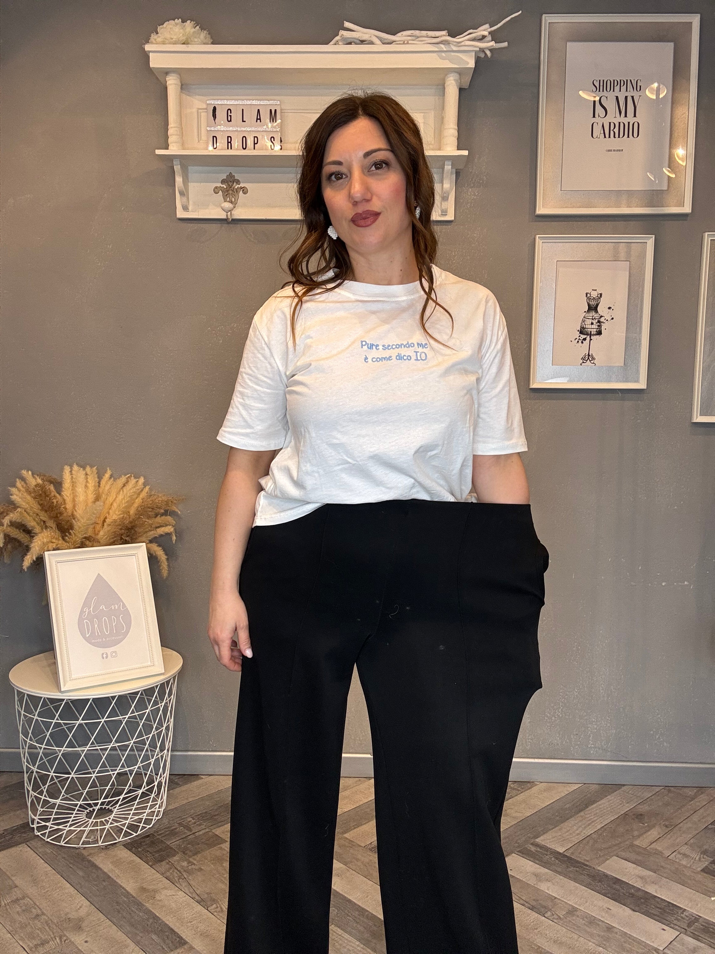 Pantalone palazzo punto Milano nero