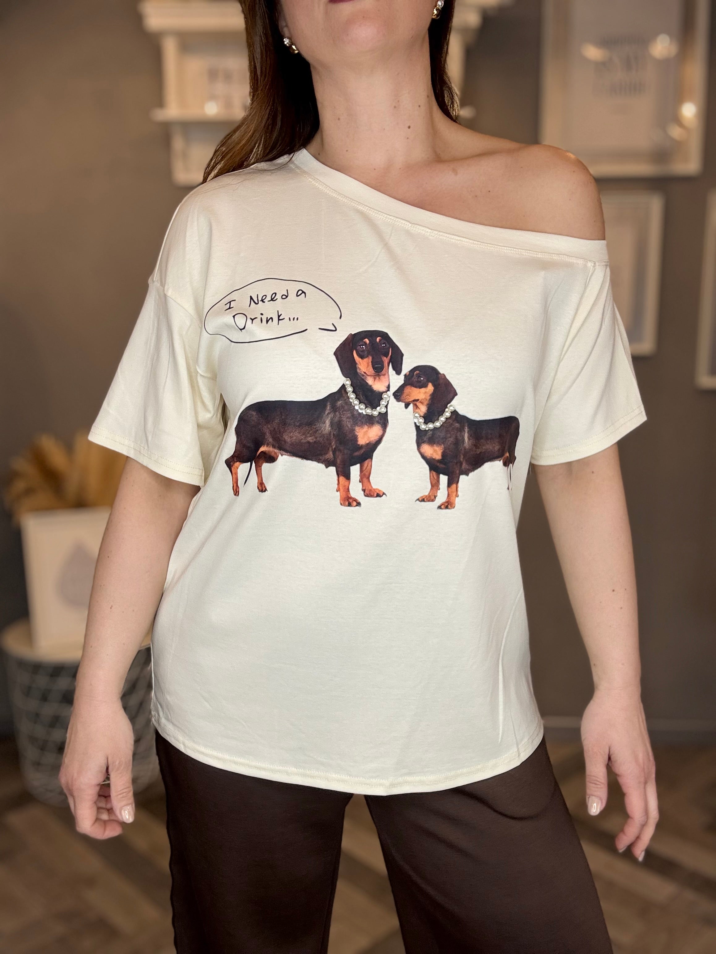 T-shirt bassotti burro