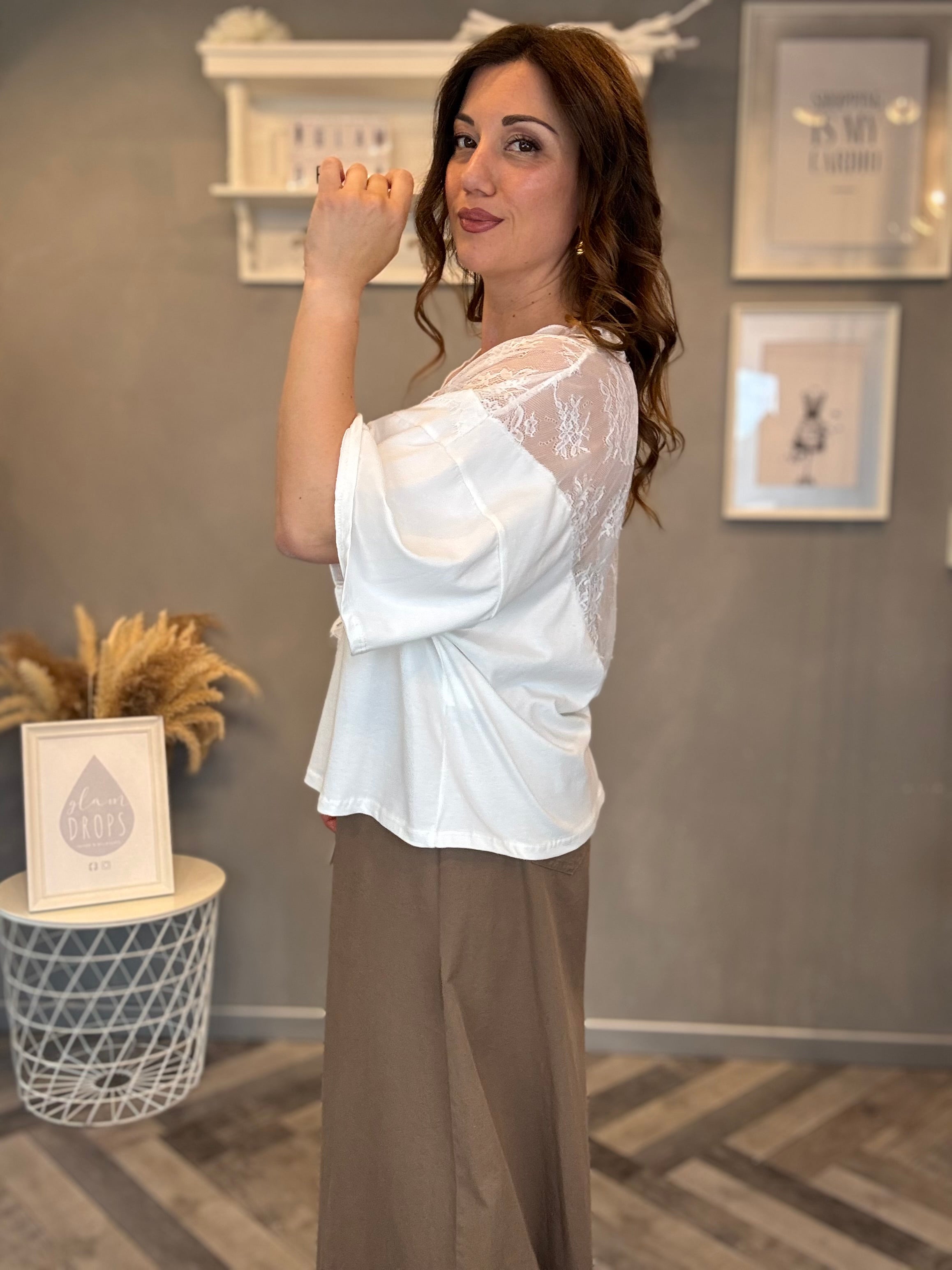T-shirt pizzo Chantilly
