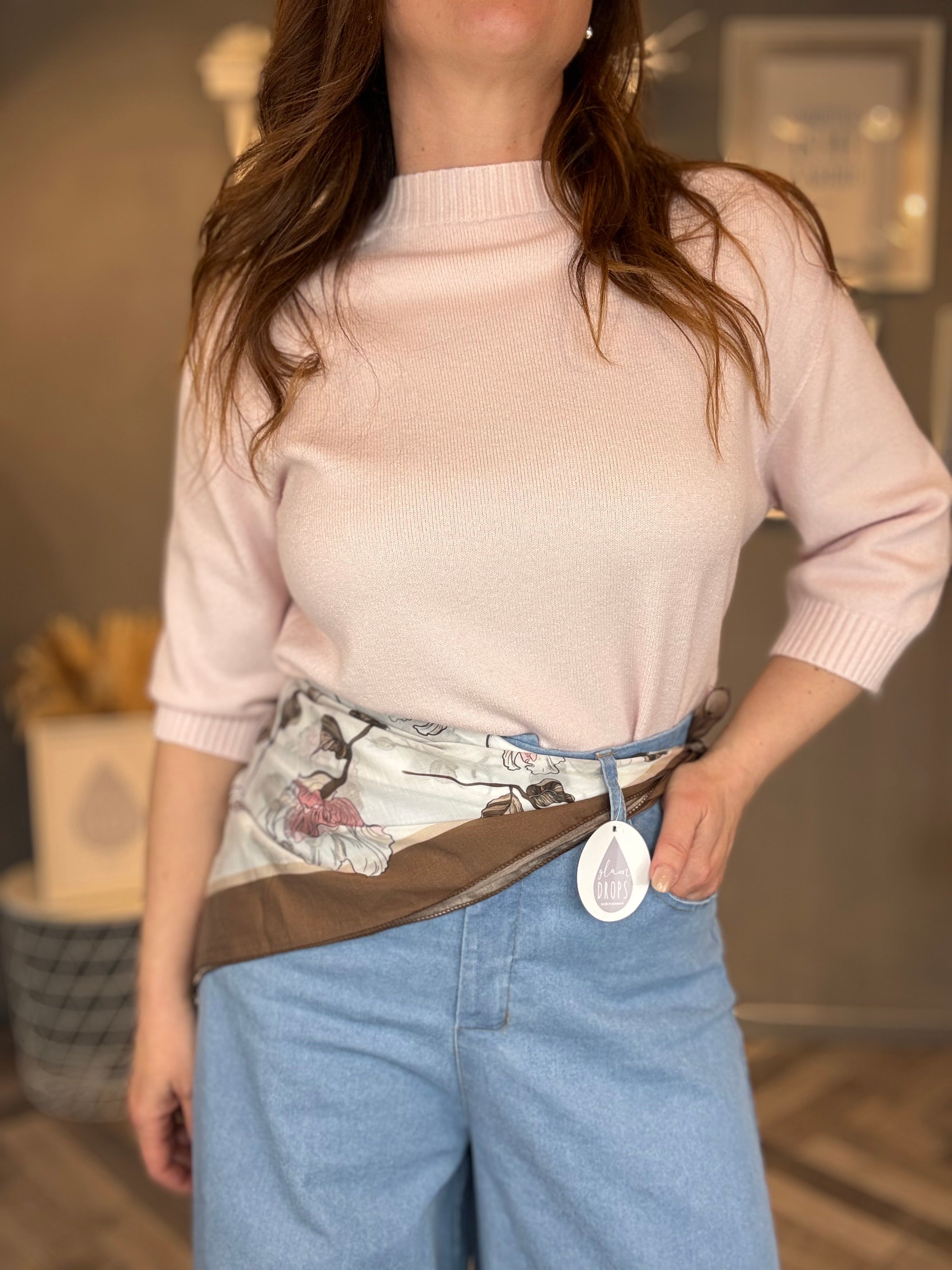 Maglioncino Essenza rosa pastello