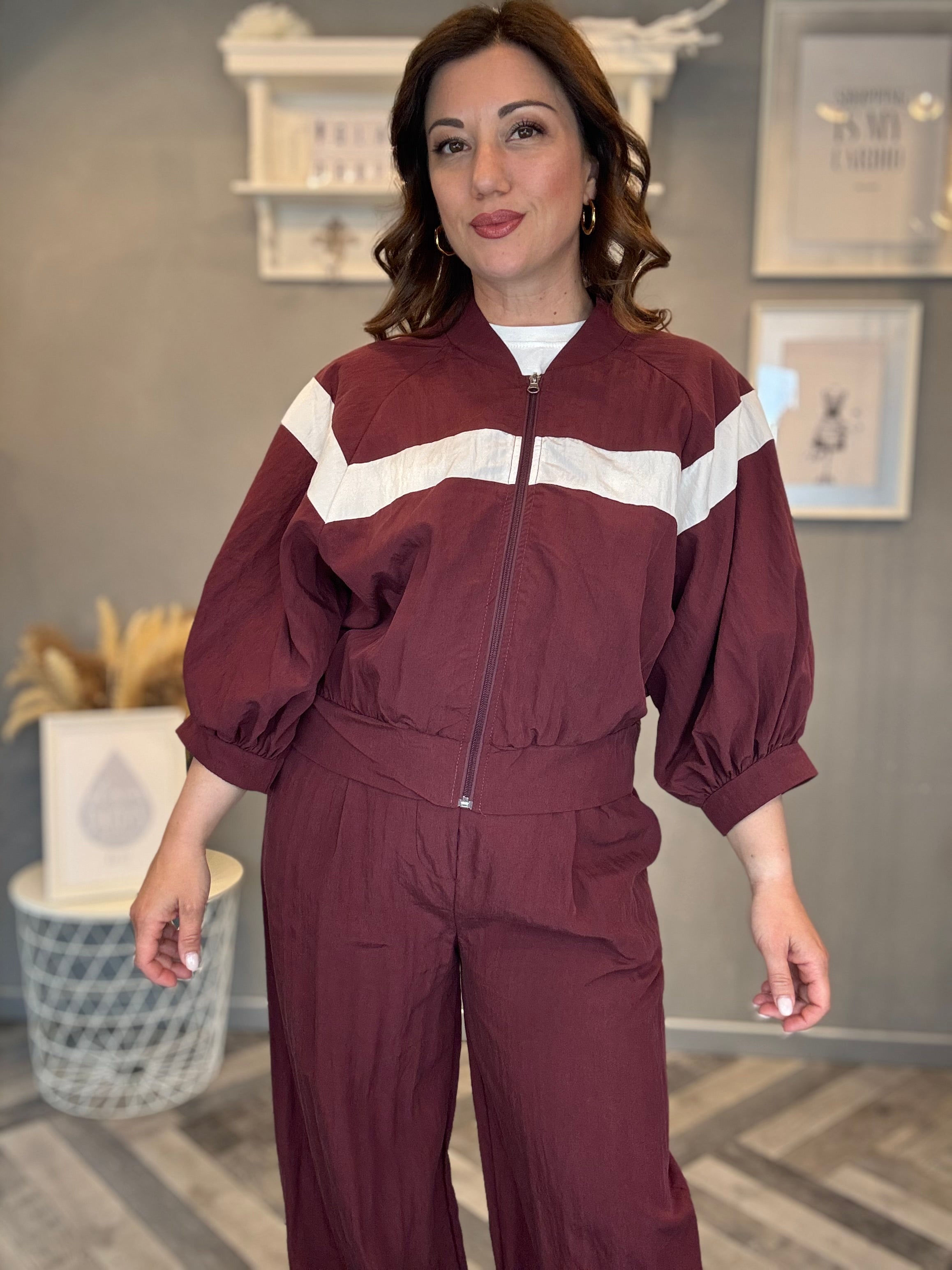 Giubbino Cupro Bordeaux
