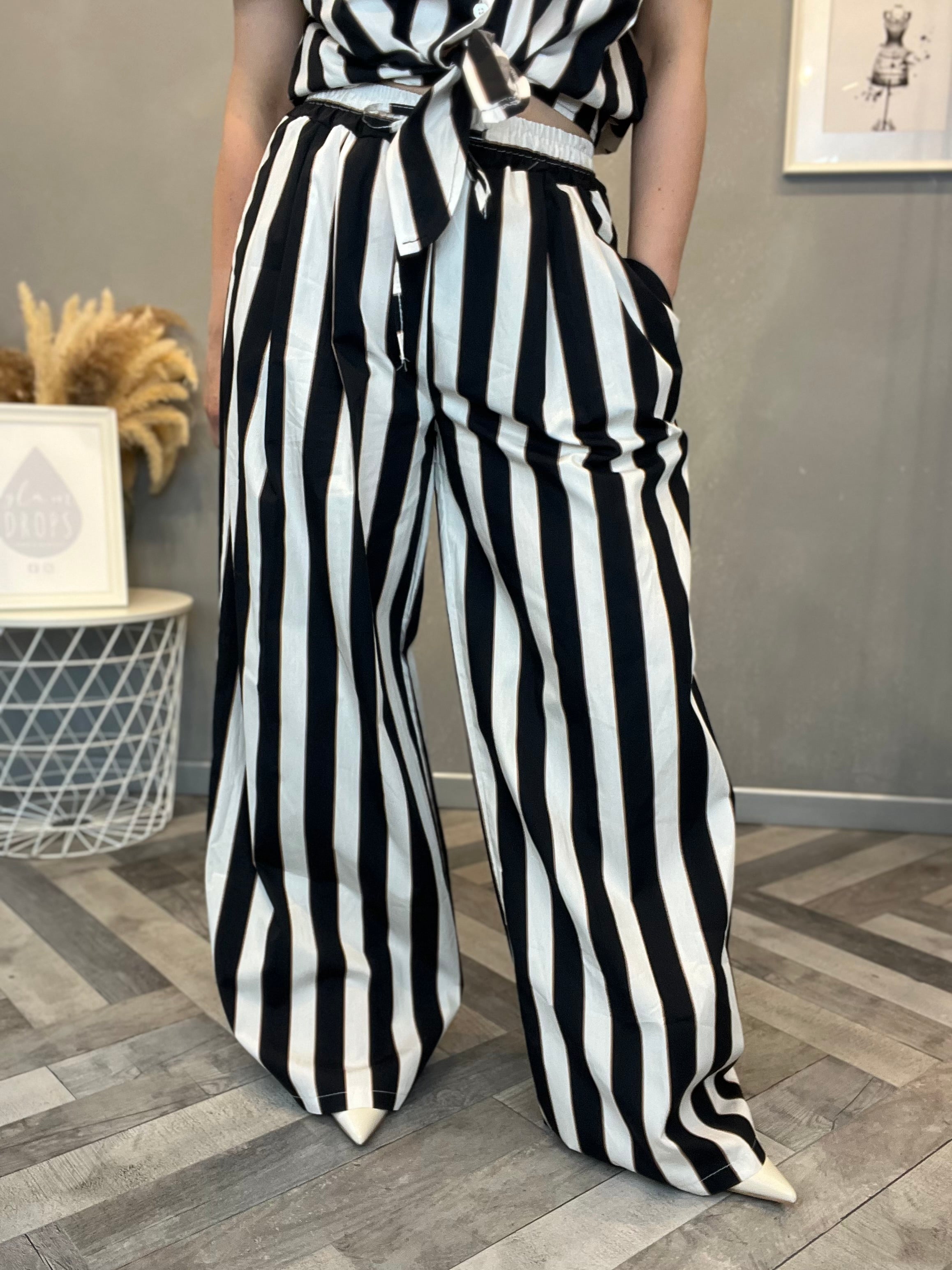 Coordinato righe Black and White